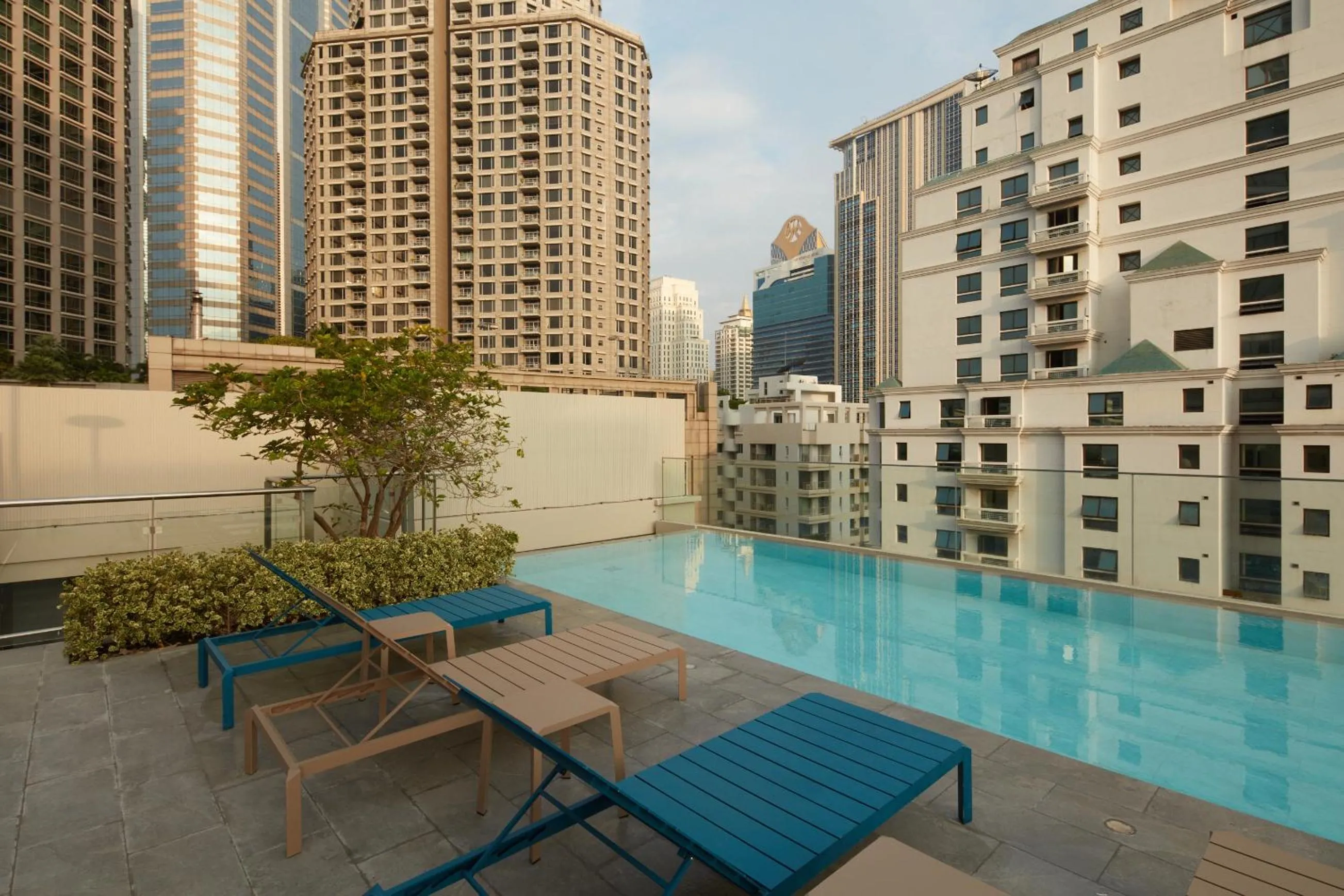 Pool view in The Quarter Ploenchit by UHG