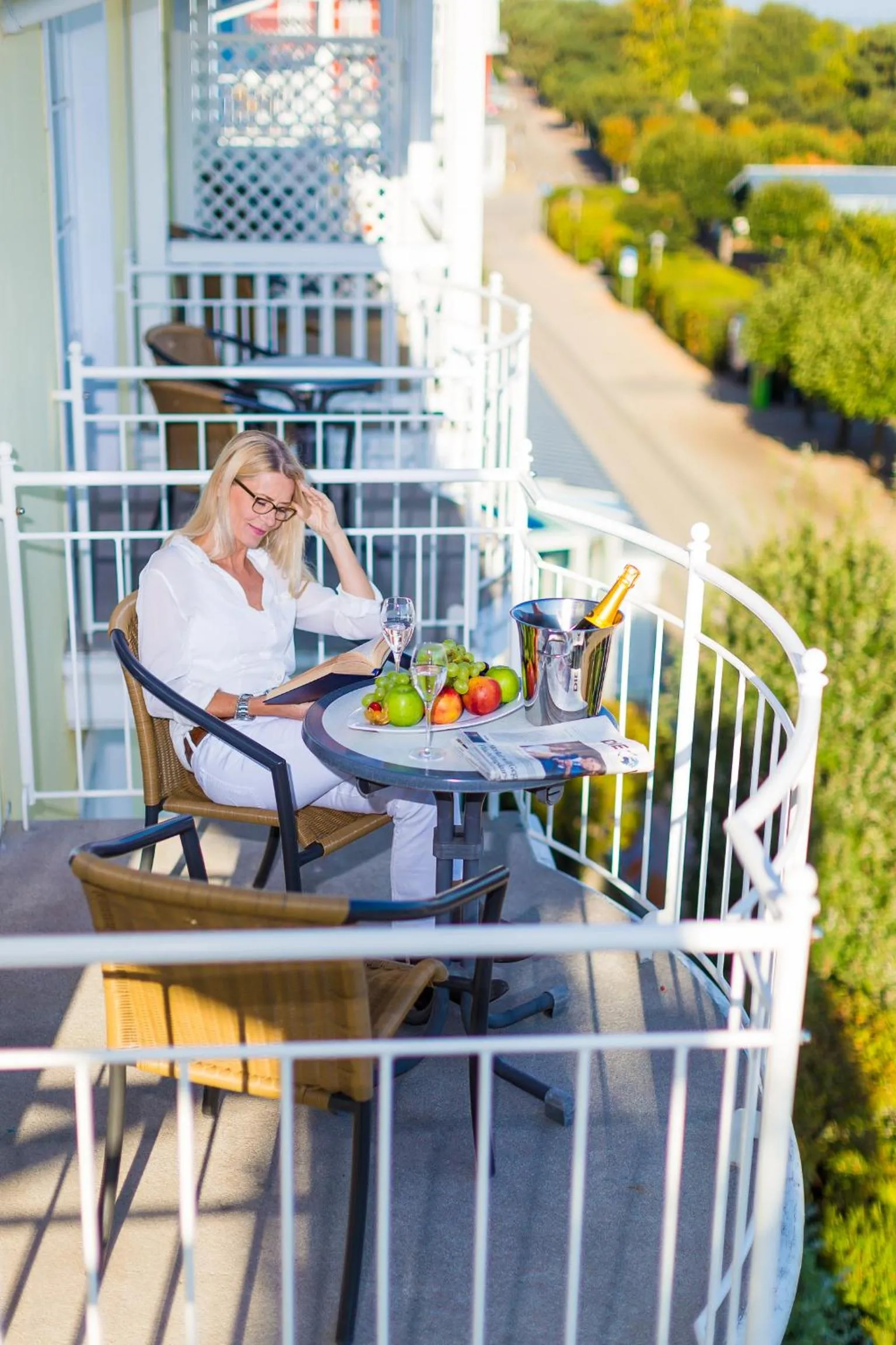 Balcony/Terrace in Hotel Kleine Strandburg - Adults Only