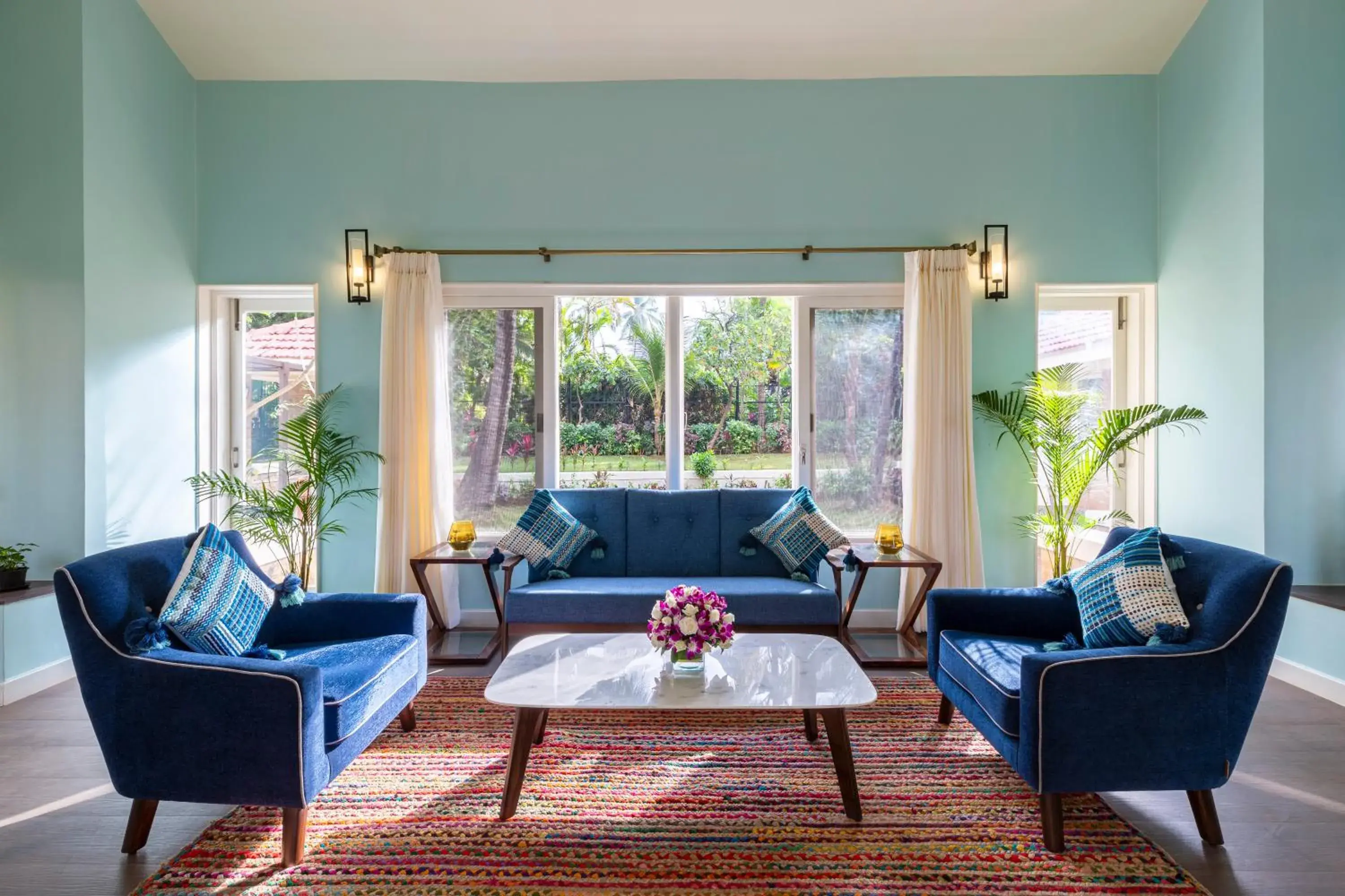 Living room in amã Stays & Trails, Beach House Madh Island Living room in amã Stays & Trails, Beach House Madh Island