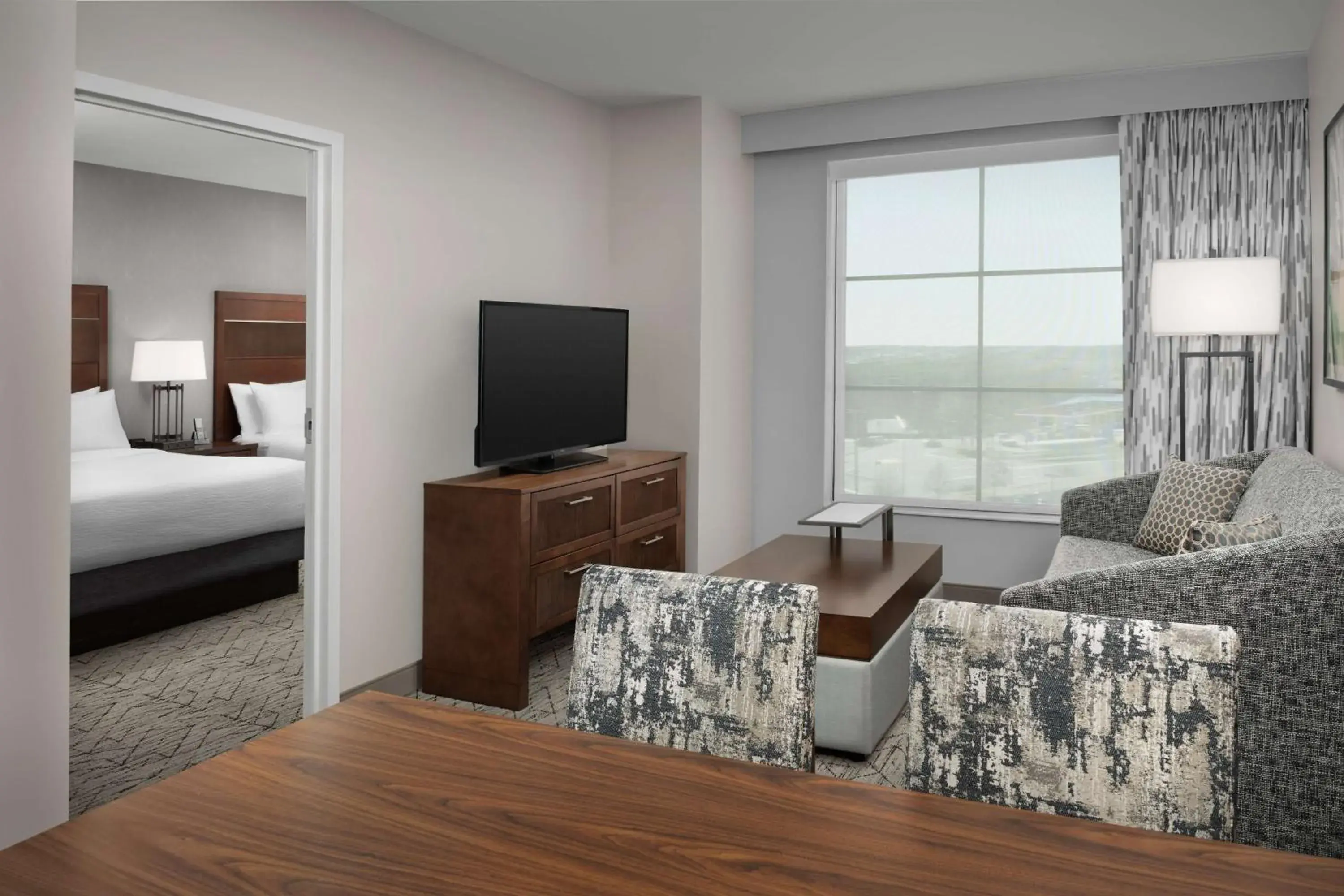 Living room, Bed in Embassy Suites Springfield Living room, Bed in Embassy Suites Springfield