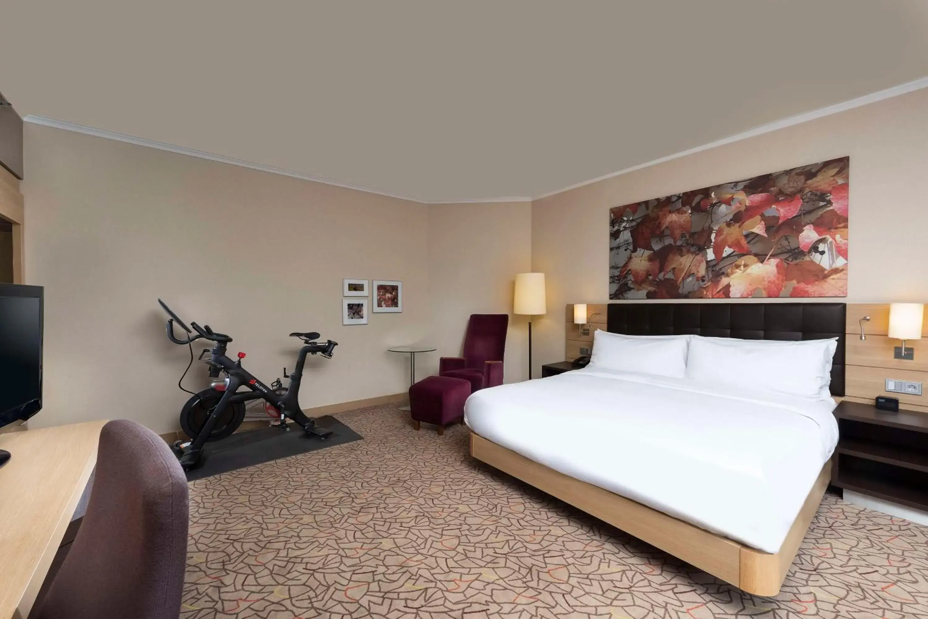 King Room with Peloton Bike - City Wing in Hilton Mainz King Room with Peloton Bike - City Wing in Hilton Mainz