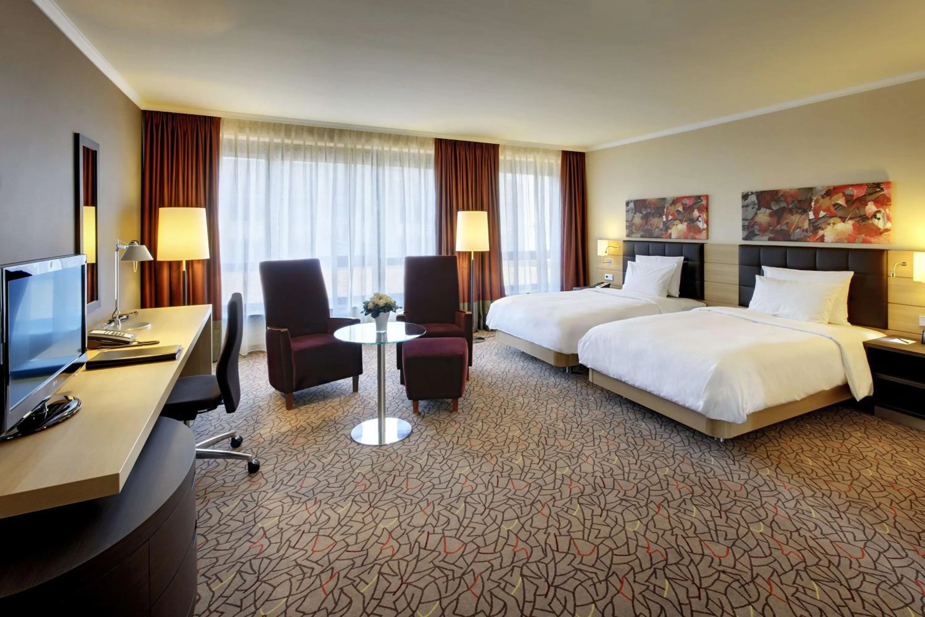 Bedroom, Bed in Hilton Mainz