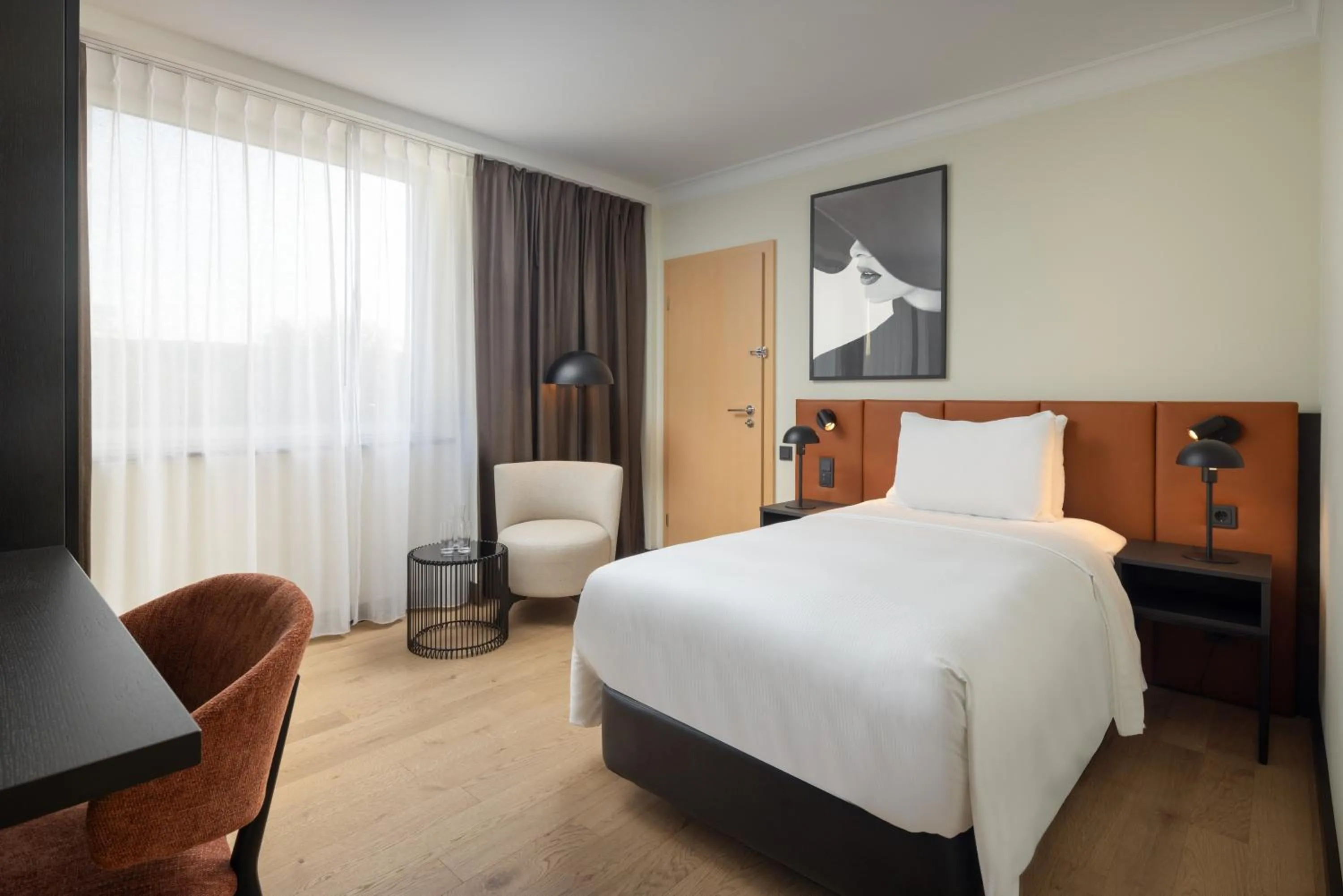 Bedroom, Bed in Hilton Düsseldorf