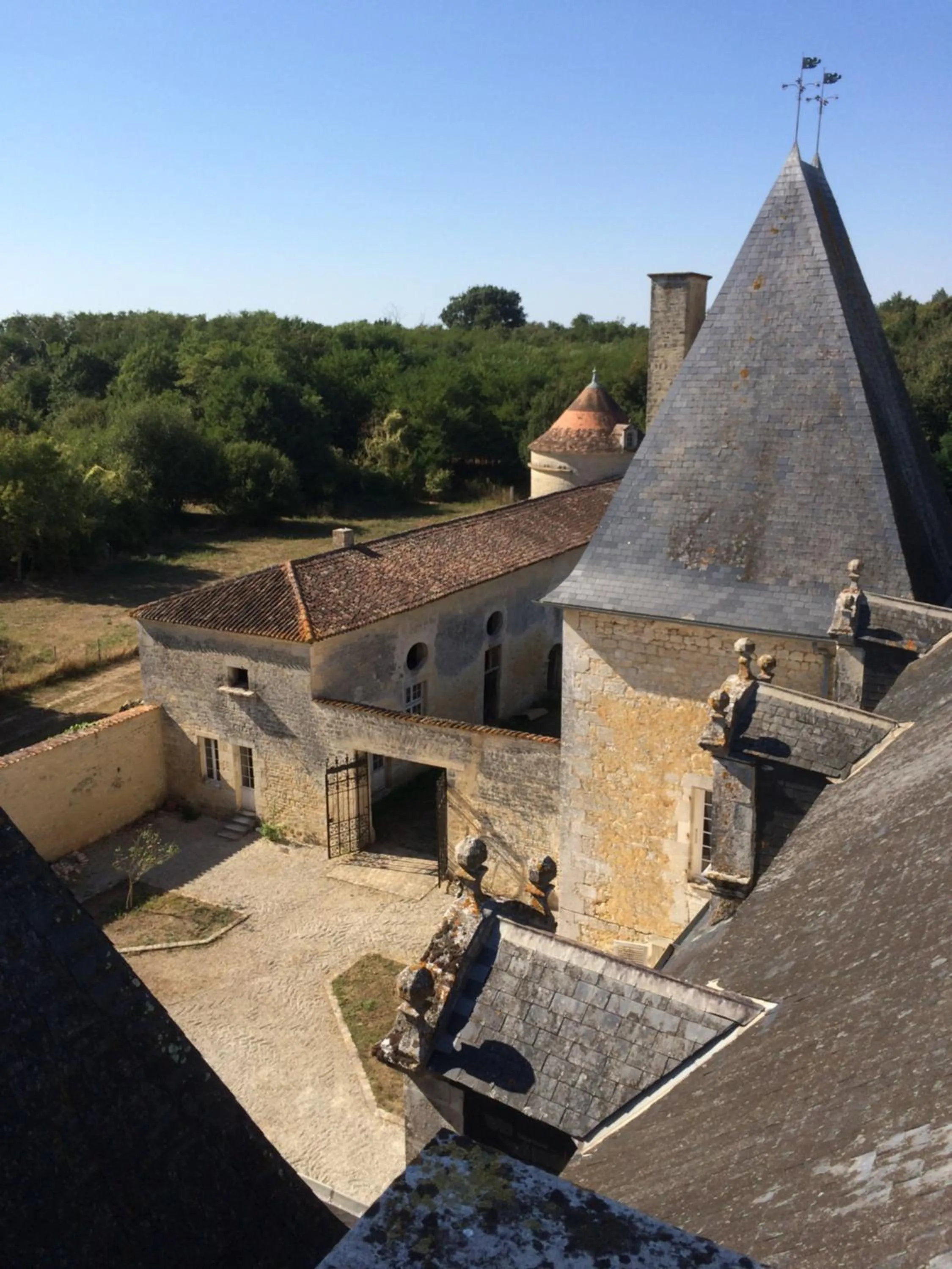 Bird's eye view in Château de Bois Charmant