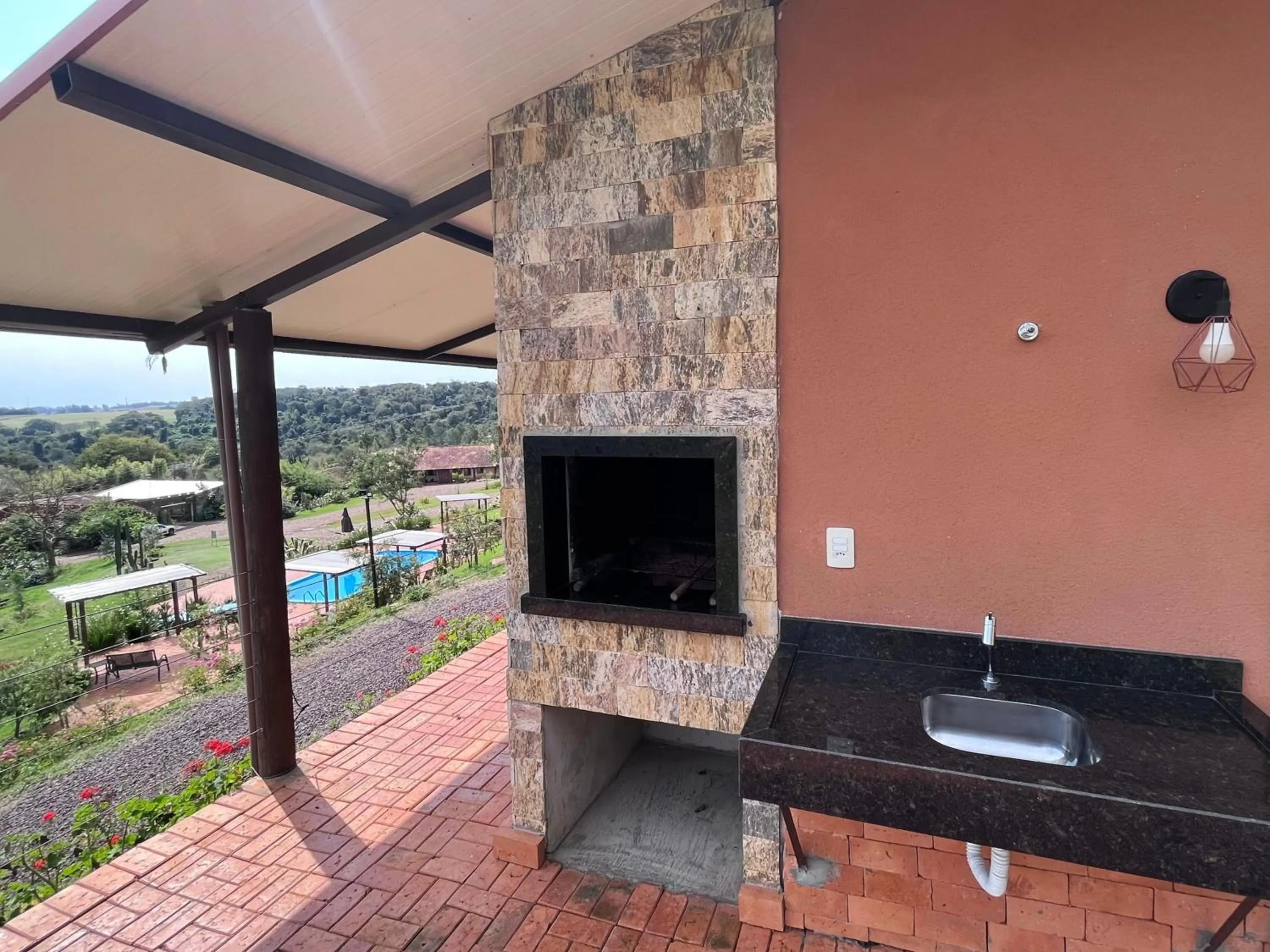 BBQ facilities in Hotel Fazenda Vale Alvorada