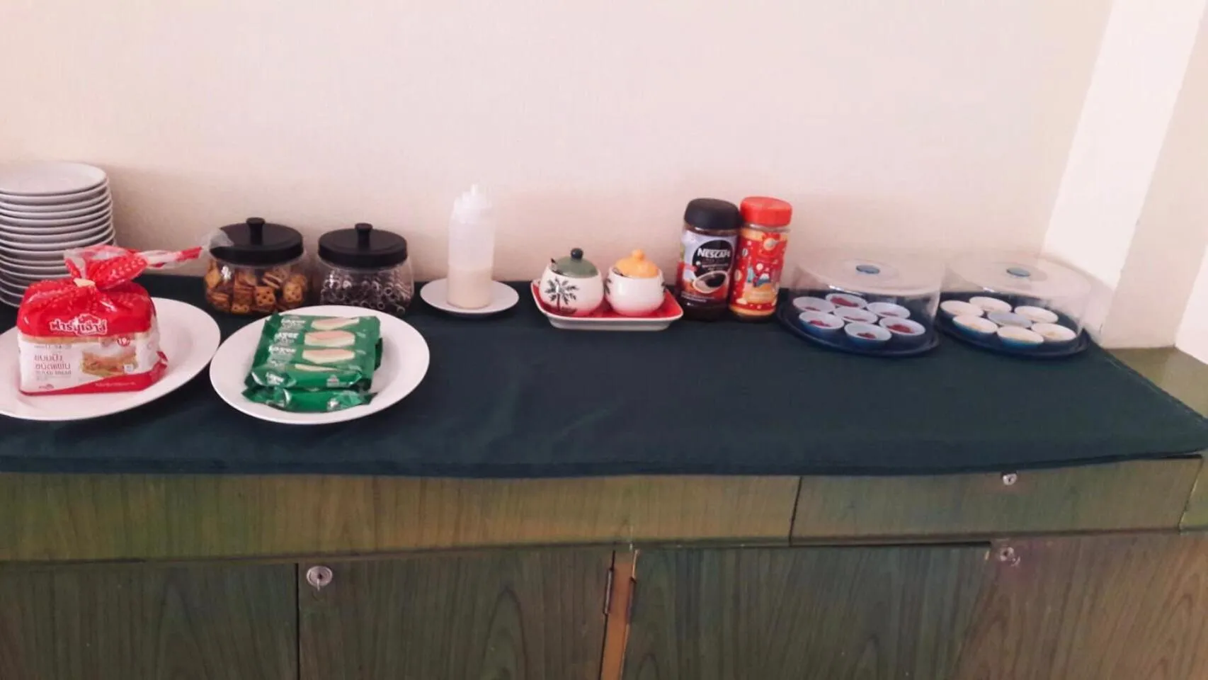 Dining area in Polkadot Hostel