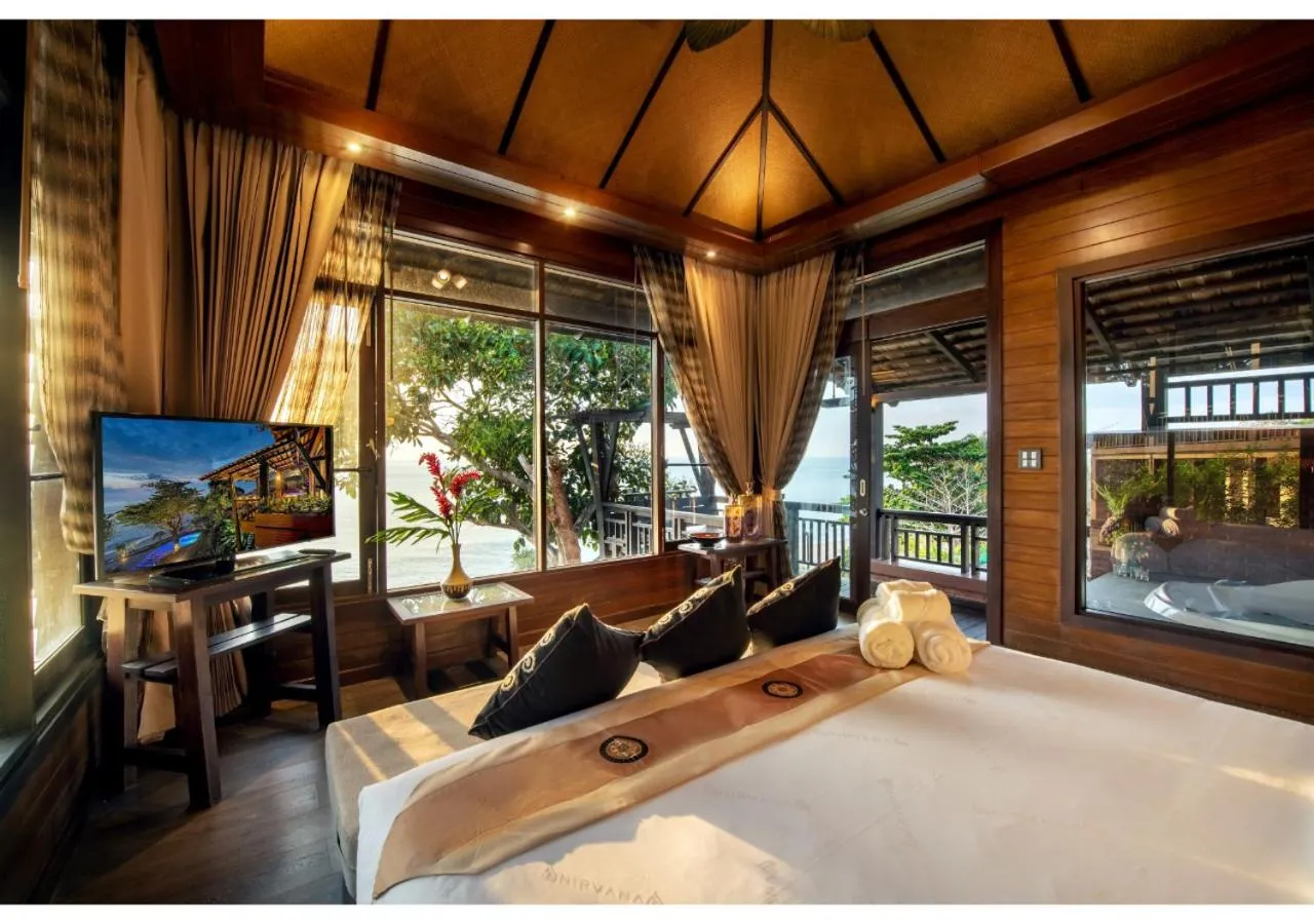 Bedroom, Bed in Nirvana Beach Resort, Koh Lanta SHA Extra Plus