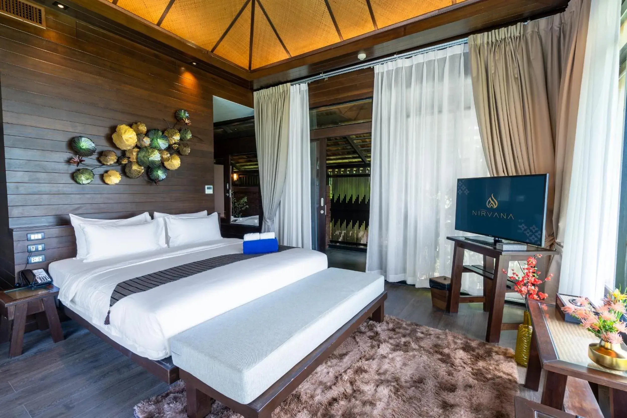 Bed in Nirvana Beach Resort, Koh Lanta SHA Extra Plus Bed in Nirvana Beach Resort, Koh Lanta SHA Extra Plus