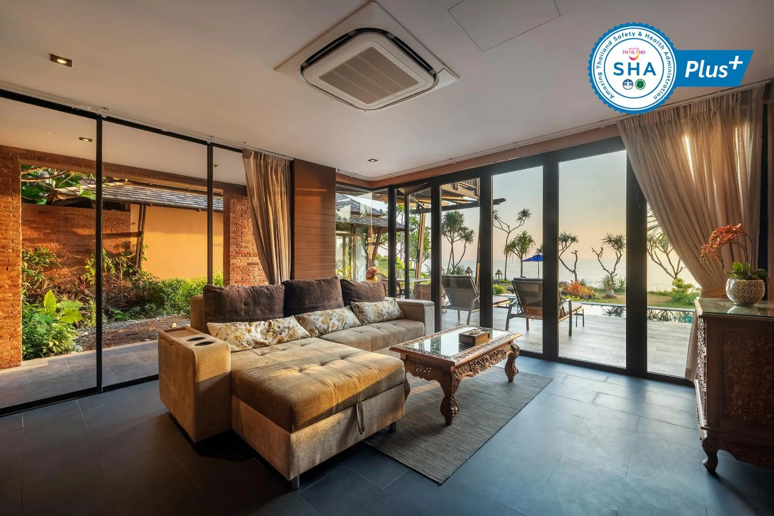 Living room in Nirvana Beach Resort, Koh Lanta SHA Extra Plus