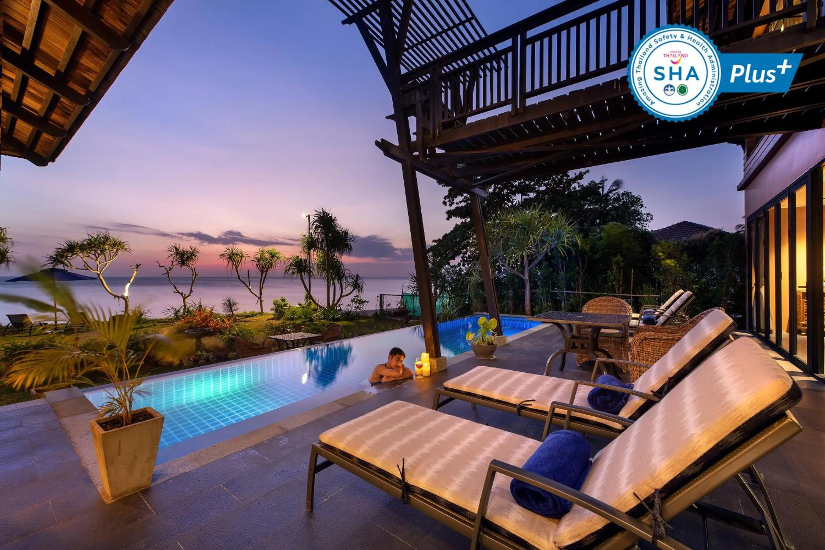 Pool view in Nirvana Beach Resort, Koh Lanta SHA Extra Plus