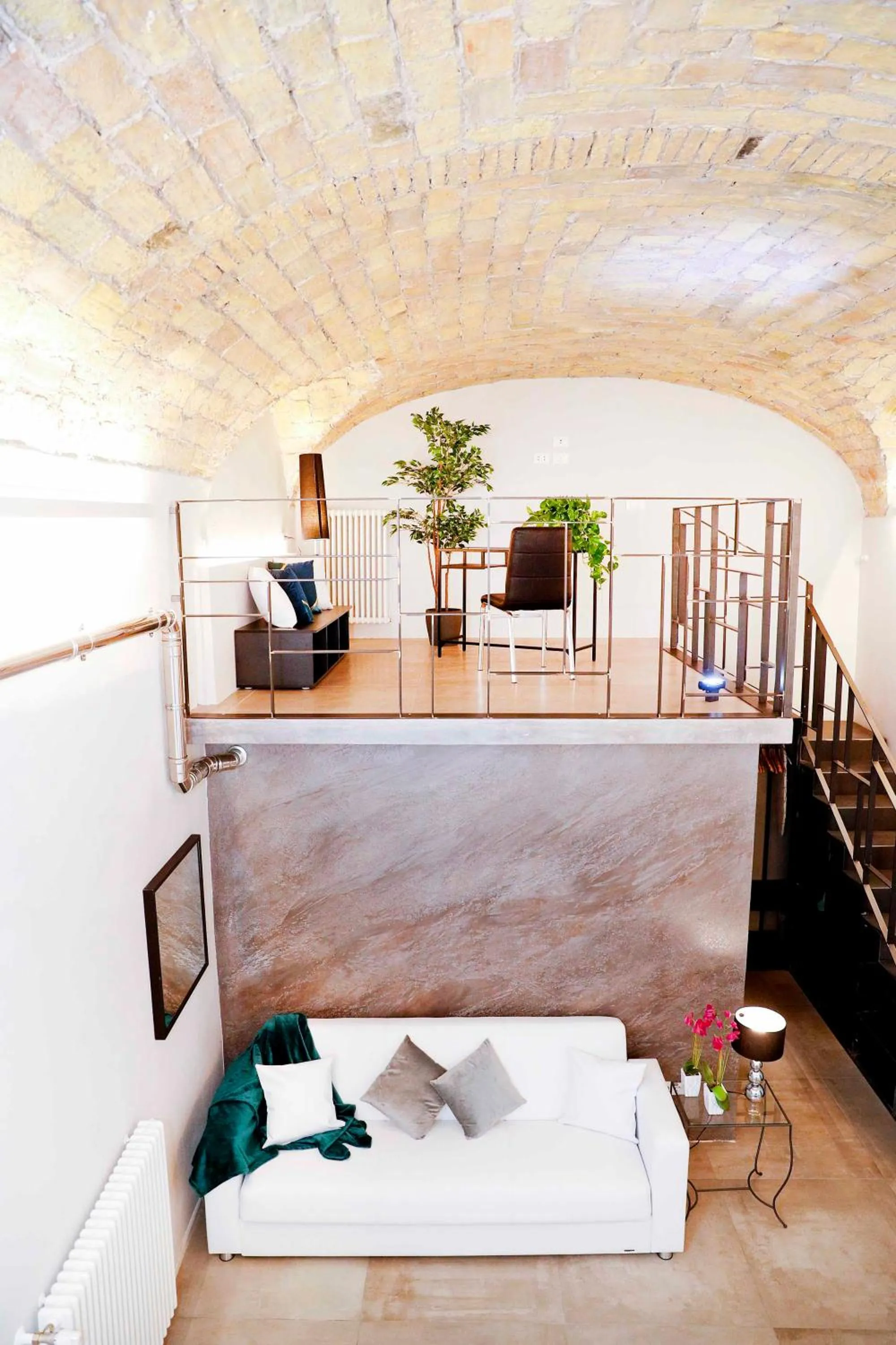 Seating area in Post Industrial Loft Trastevere - Top Collection