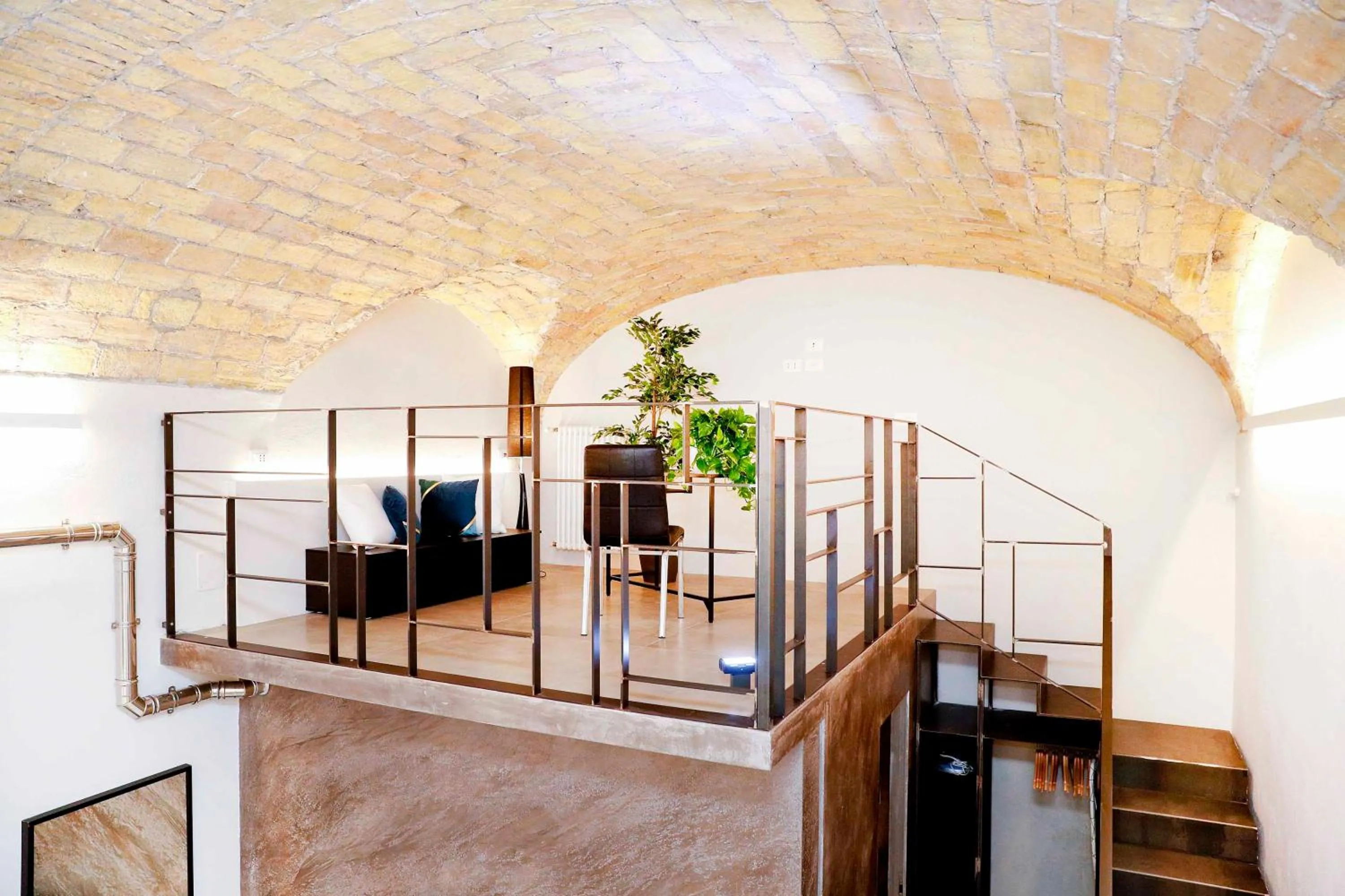 Seating area in Post Industrial Loft Trastevere - Top Collection