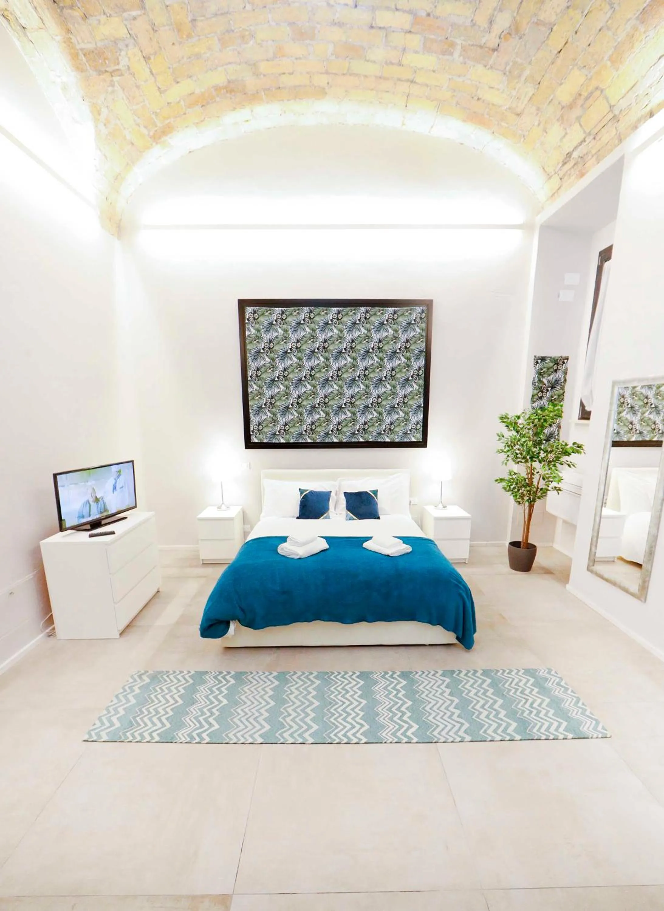 Bedroom, Bed in Post Industrial Loft Trastevere - Top Collection