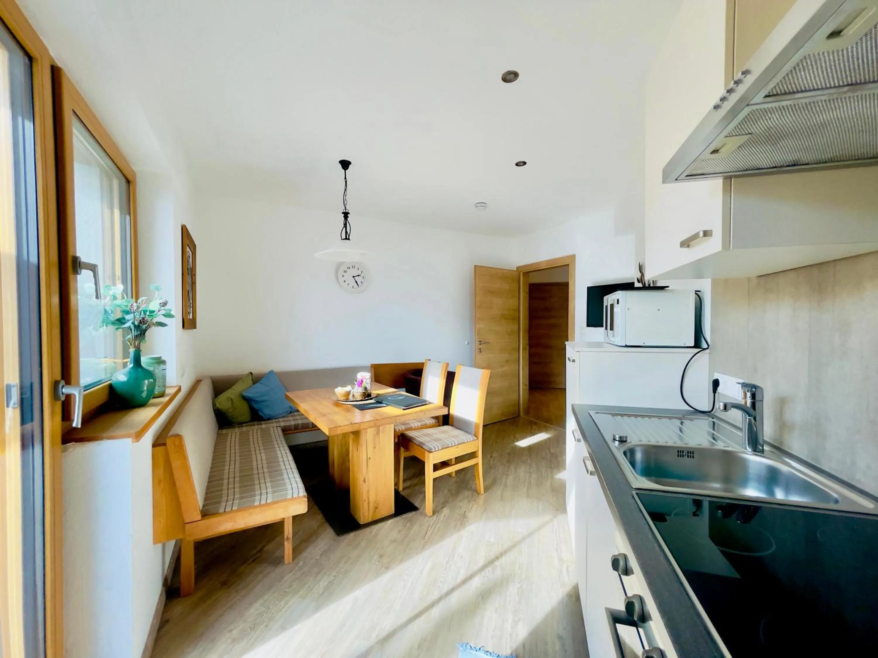 Kitchen or kitchenette in Restaurant Appartements Almdiele