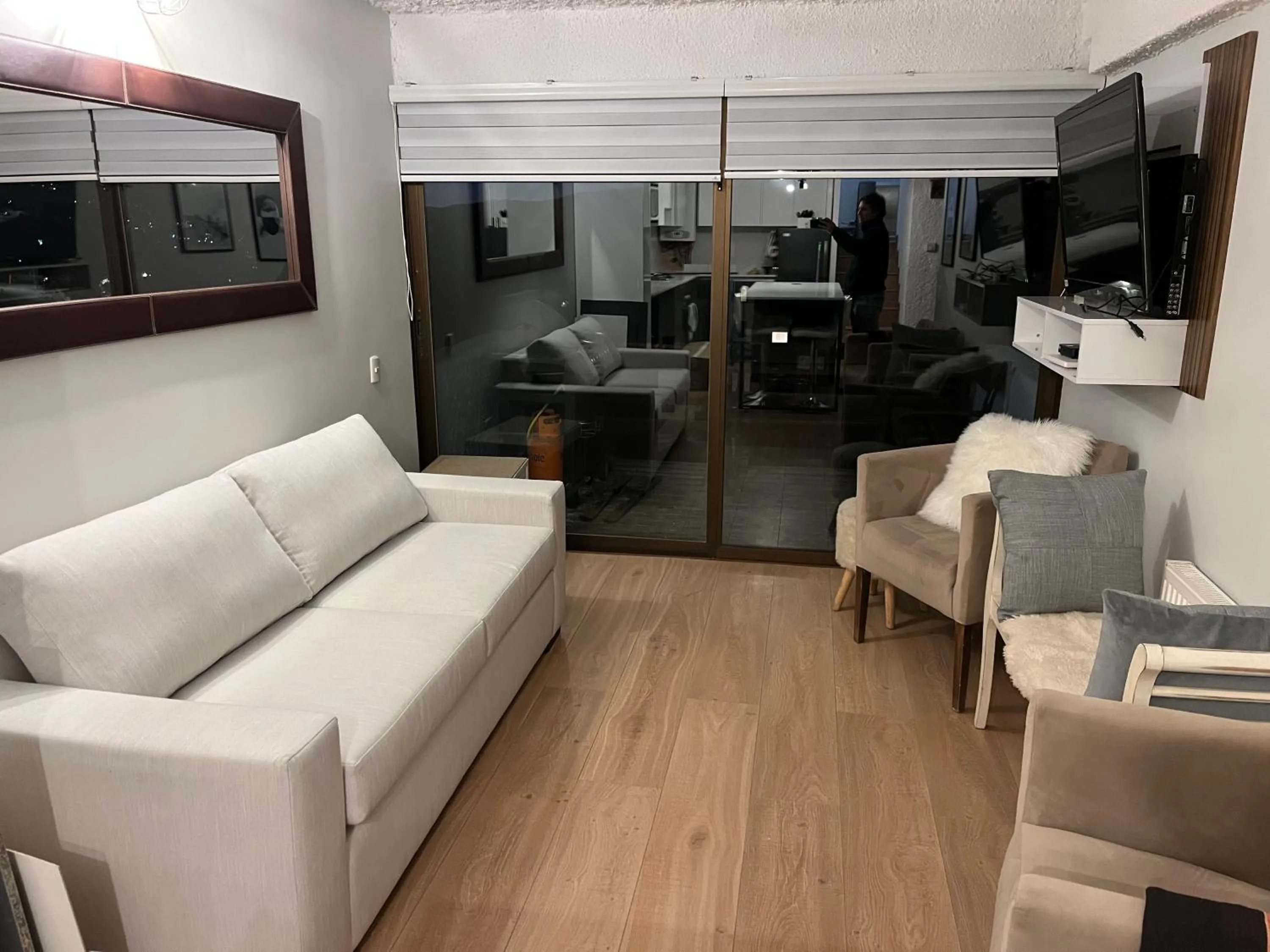 Living room in Ski in-out Apartment in El Colorado