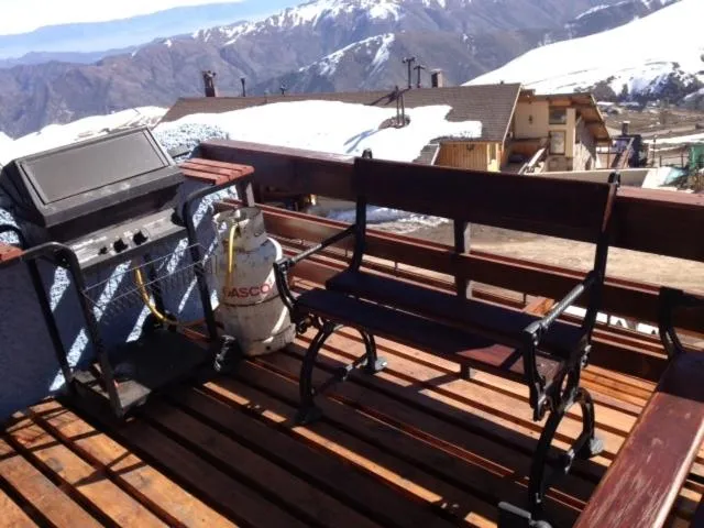 Balcony/Terrace in Ski in-out Apartment in El Colorado