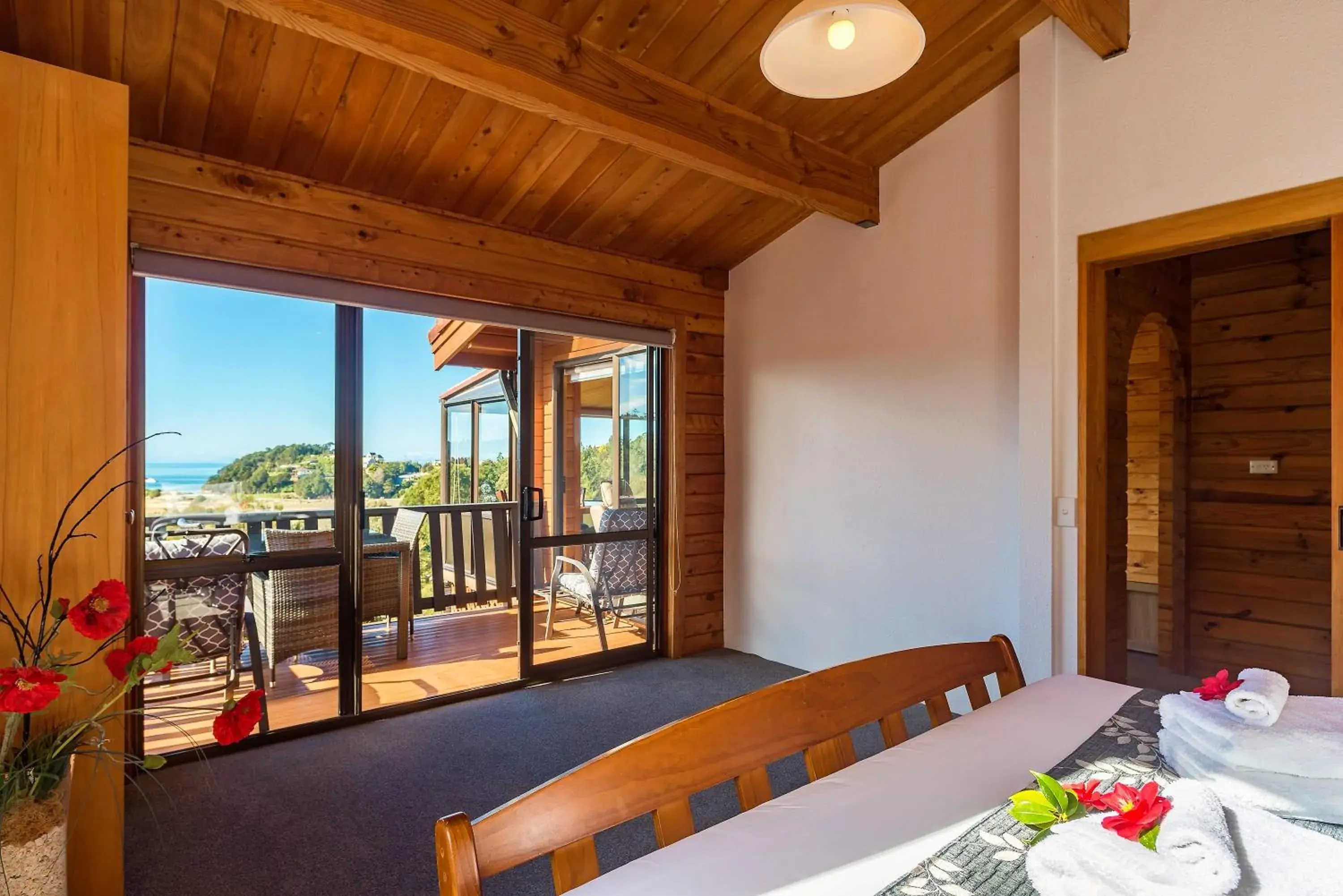 Bedroom in Kimi Ora Eco Resort Bedroom in Kimi Ora Eco Resort