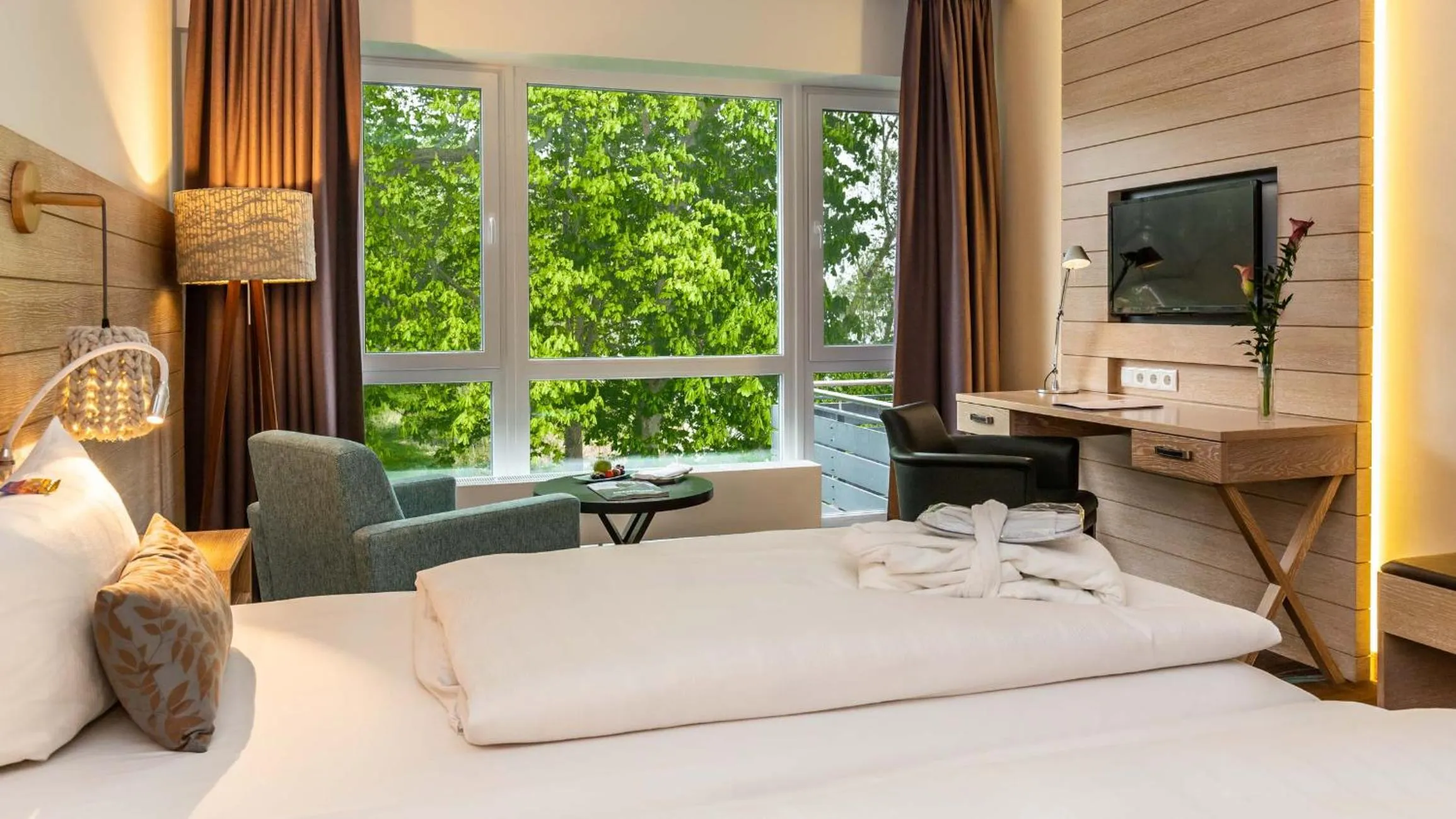 Decorative detail, Bed in Hotel Der Seehof