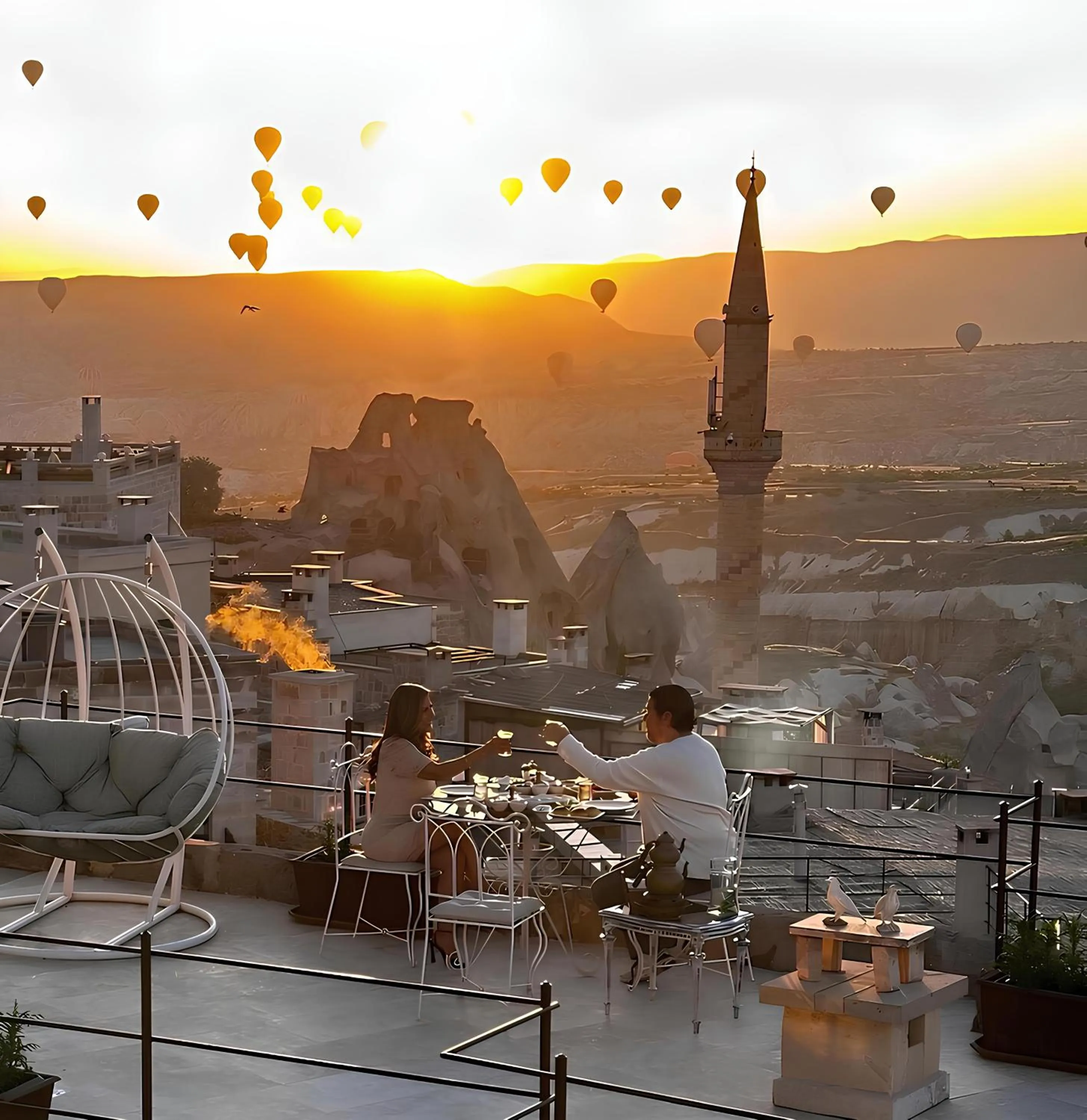 Natural landscape in Karlık Cave Suite Cappadocia