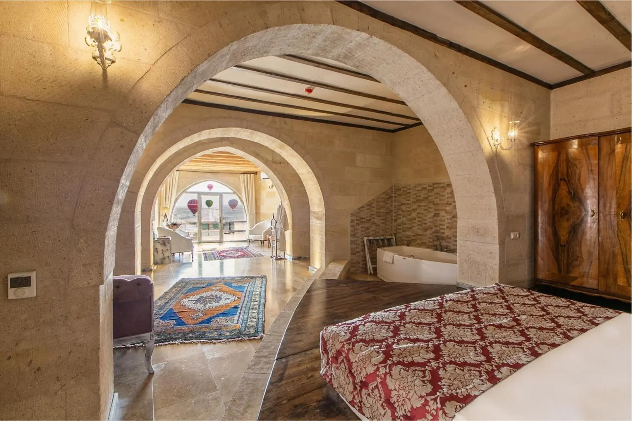 View (from property/room), Bed in Karlık Cave Suite Cappadocia View (from property/room), Bed in Karlık Cave Suite Cappadocia