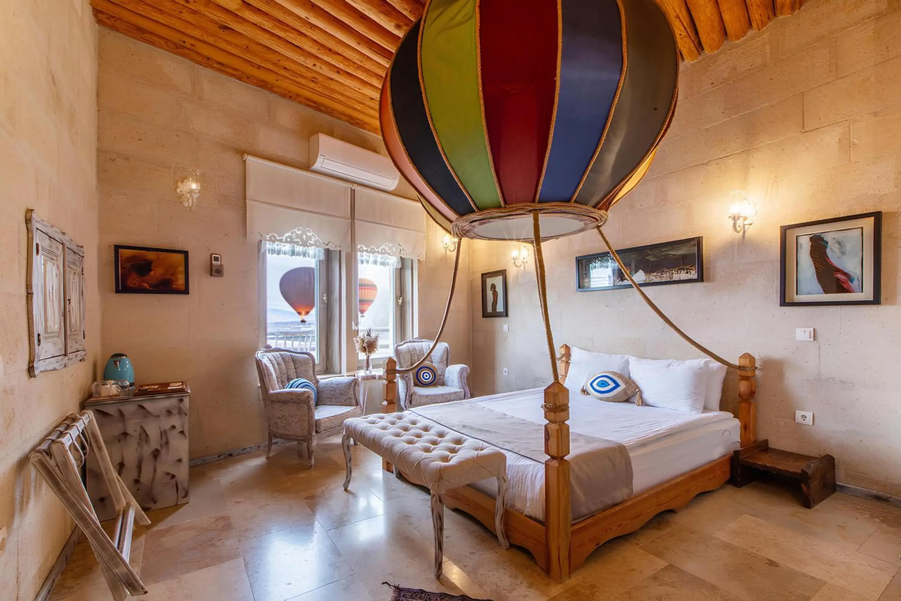 Bed in Karlık Cave Suite Cappadocia Bed in Karlık Cave Suite Cappadocia