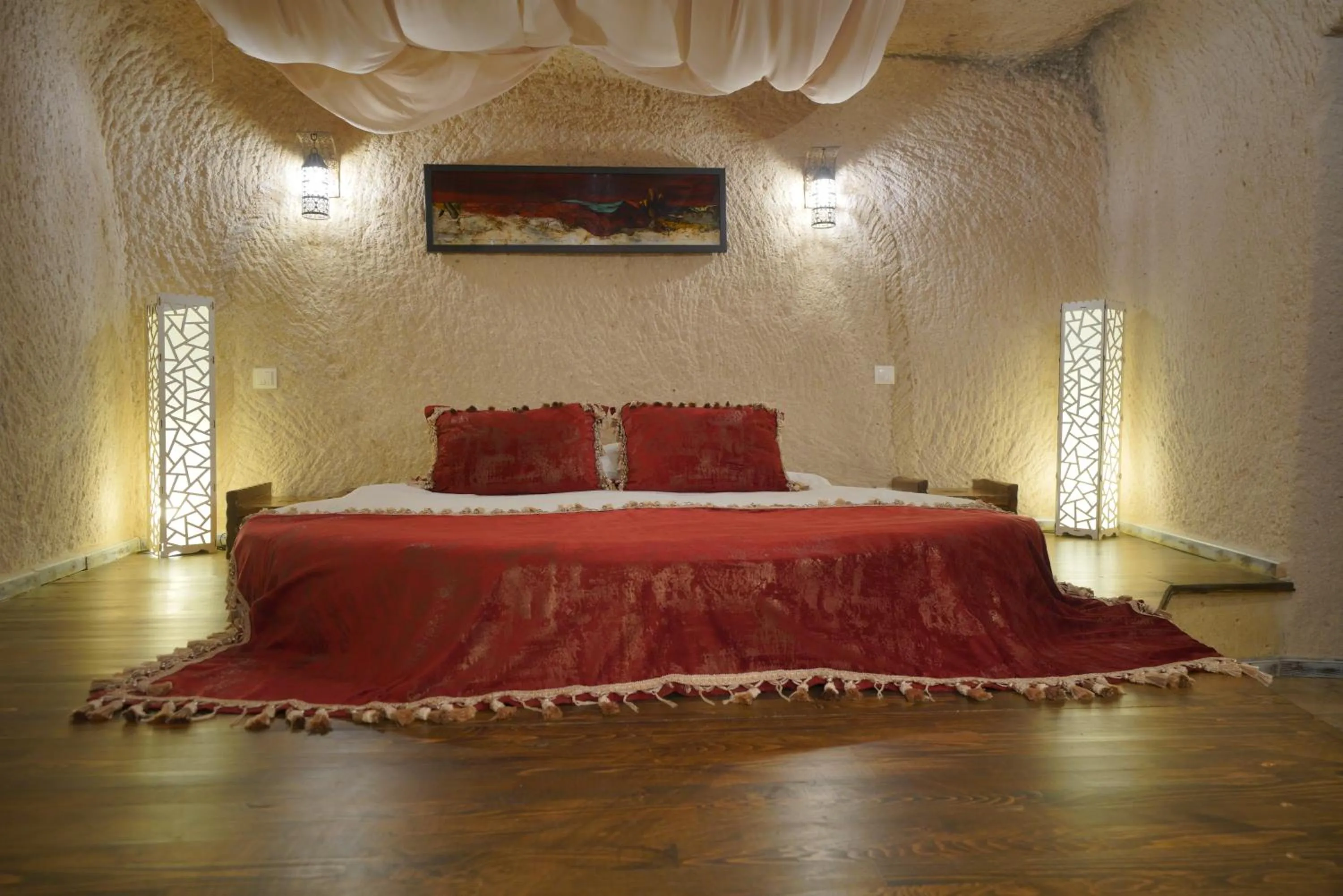 Bed in Karlık Cave Suite Cappadocia