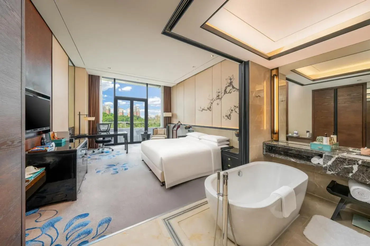 Double Room with Mountain View in Chongqing Ronghui Grand Hotel Double Room with Mountain View in Chongqing Ronghui Grand Hotel