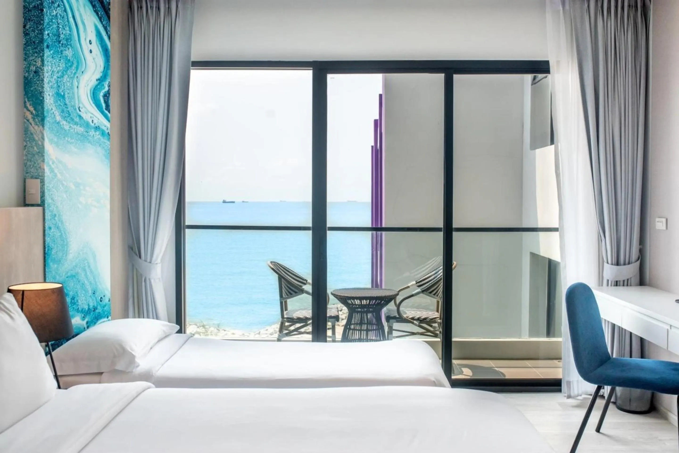 View (from property/room), Bed in Fortune Saeng Chan Beach Hotel Rayong - SHA Plus