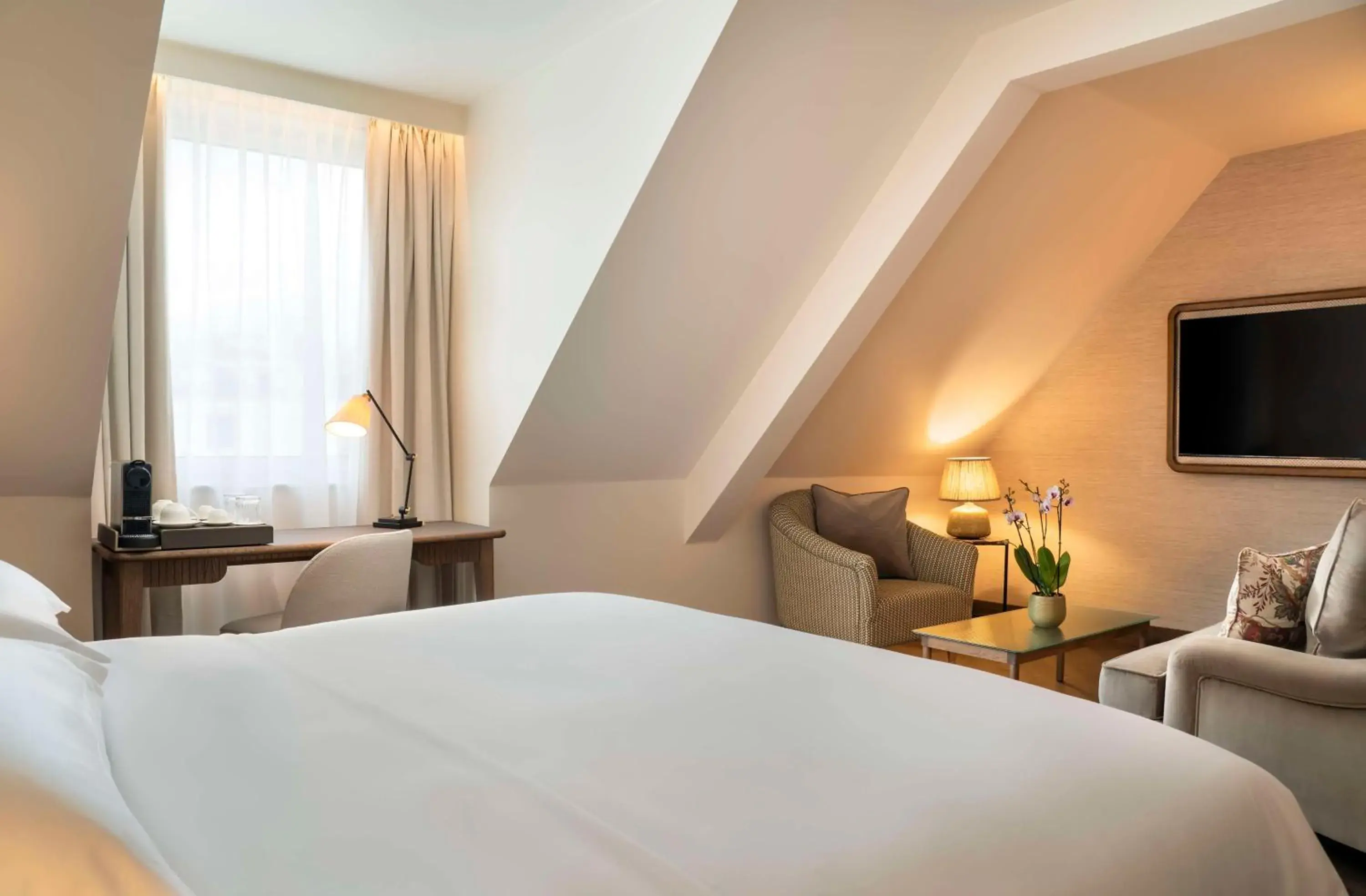 Photo of the whole room, Bed in Brunfels Hotel, in the Unbound Collection by Hyatt Photo of the whole room, Bed in Brunfels Hotel, in the Unbound Collection by Hyatt