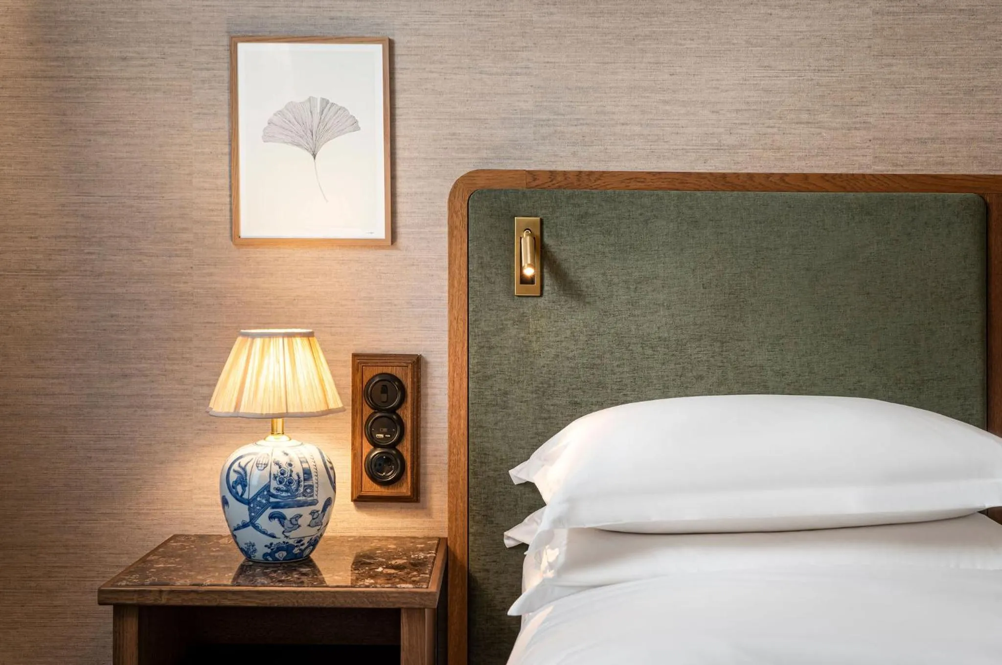 Decorative detail, Bed in Brunfels Hotel, in the Unbound Collection by Hyatt
