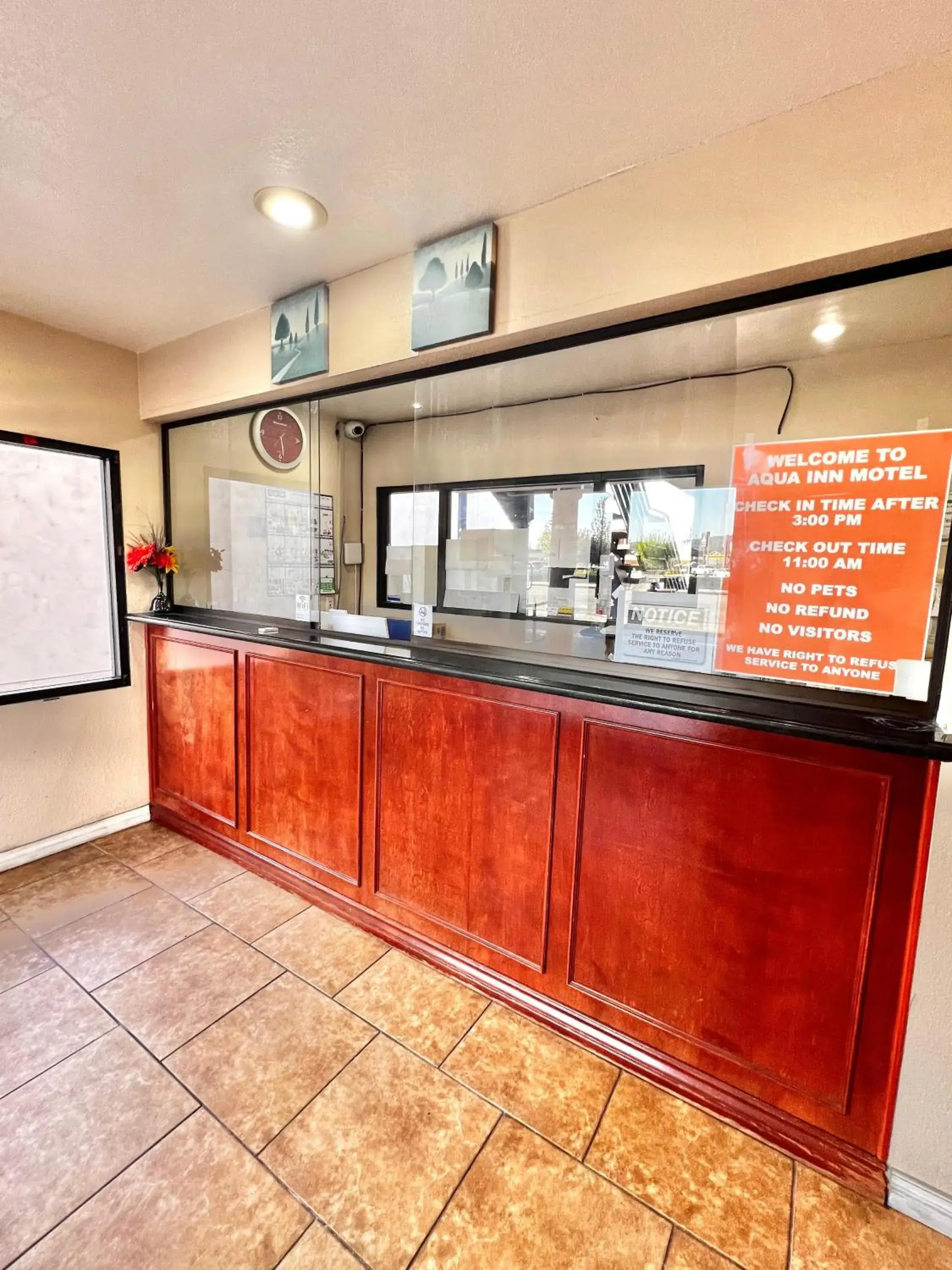 Lobby or reception in Aqua Inn Motel Lobby or reception in Aqua Inn Motel