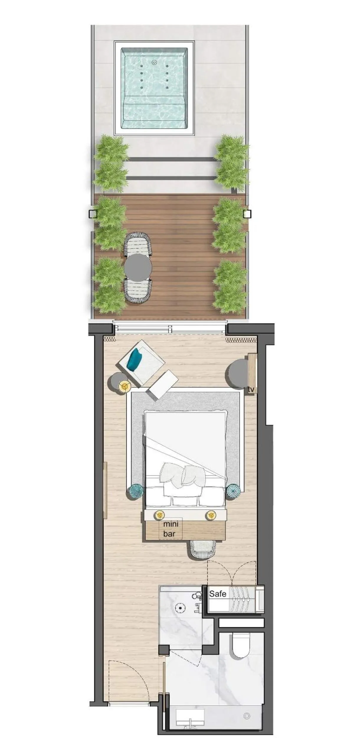 Floor plan in Vathi Cove Luxury Resort & Spa - Adults Friendly 14 plus