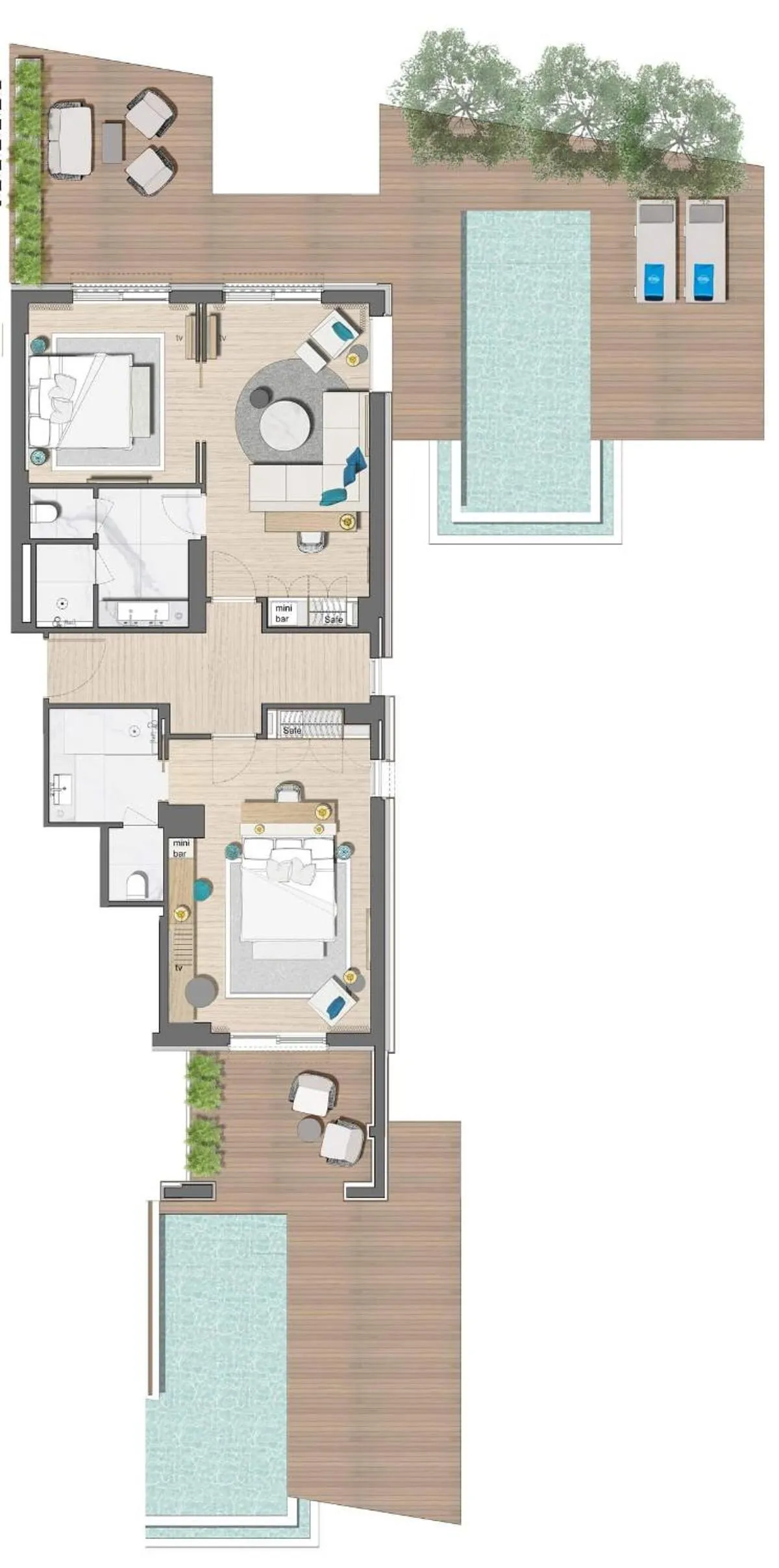 Floor plan in Vathi Cove Luxury Resort & Spa - Adults Friendly 14 plus