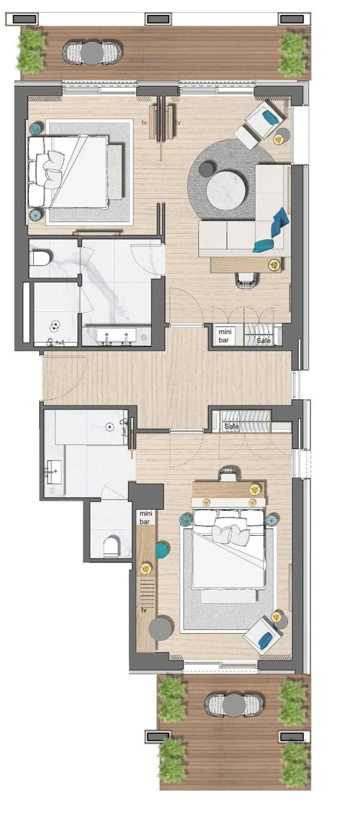 Floor plan in Vathi Cove Luxury Resort & Spa - Adults Friendly 14 plus
