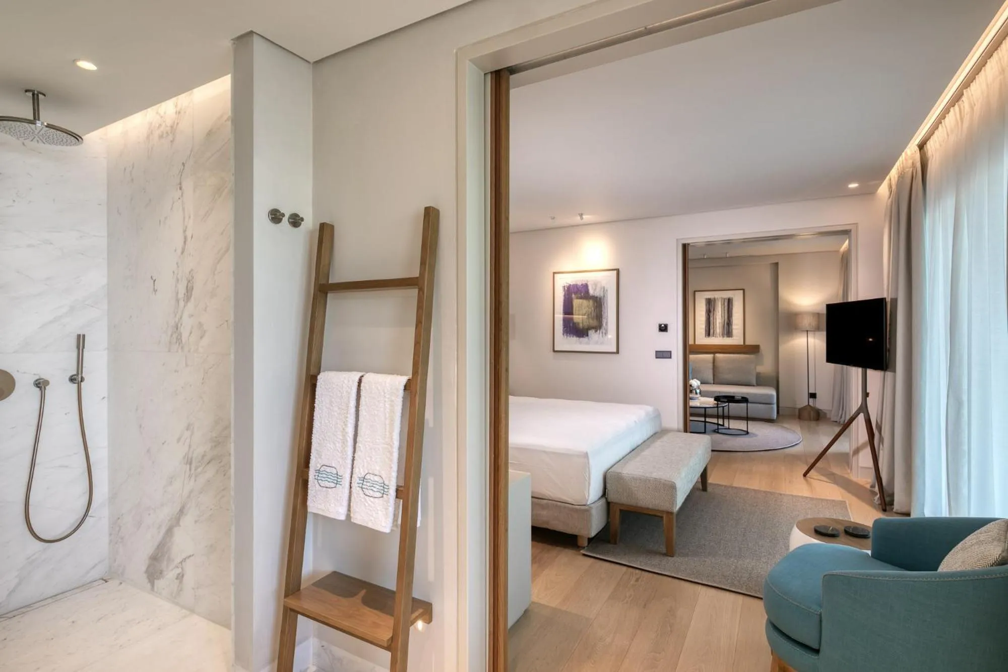 TV and multimedia, Bed in Vathi Cove Luxury Resort & Spa - Adults Friendly 14 plus