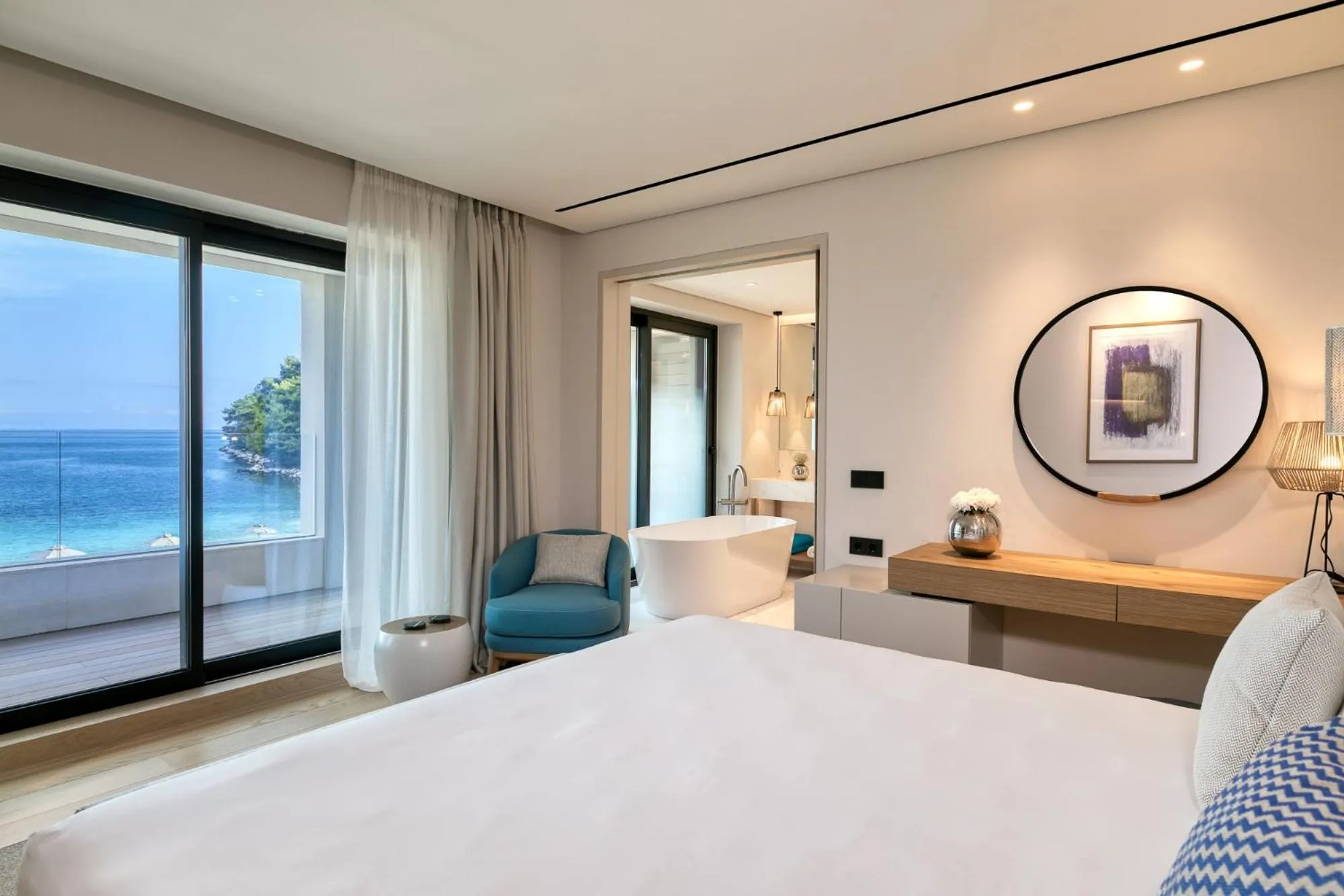 Bed in Vathi Cove Luxury Resort & Spa - Adults Friendly 14 plus