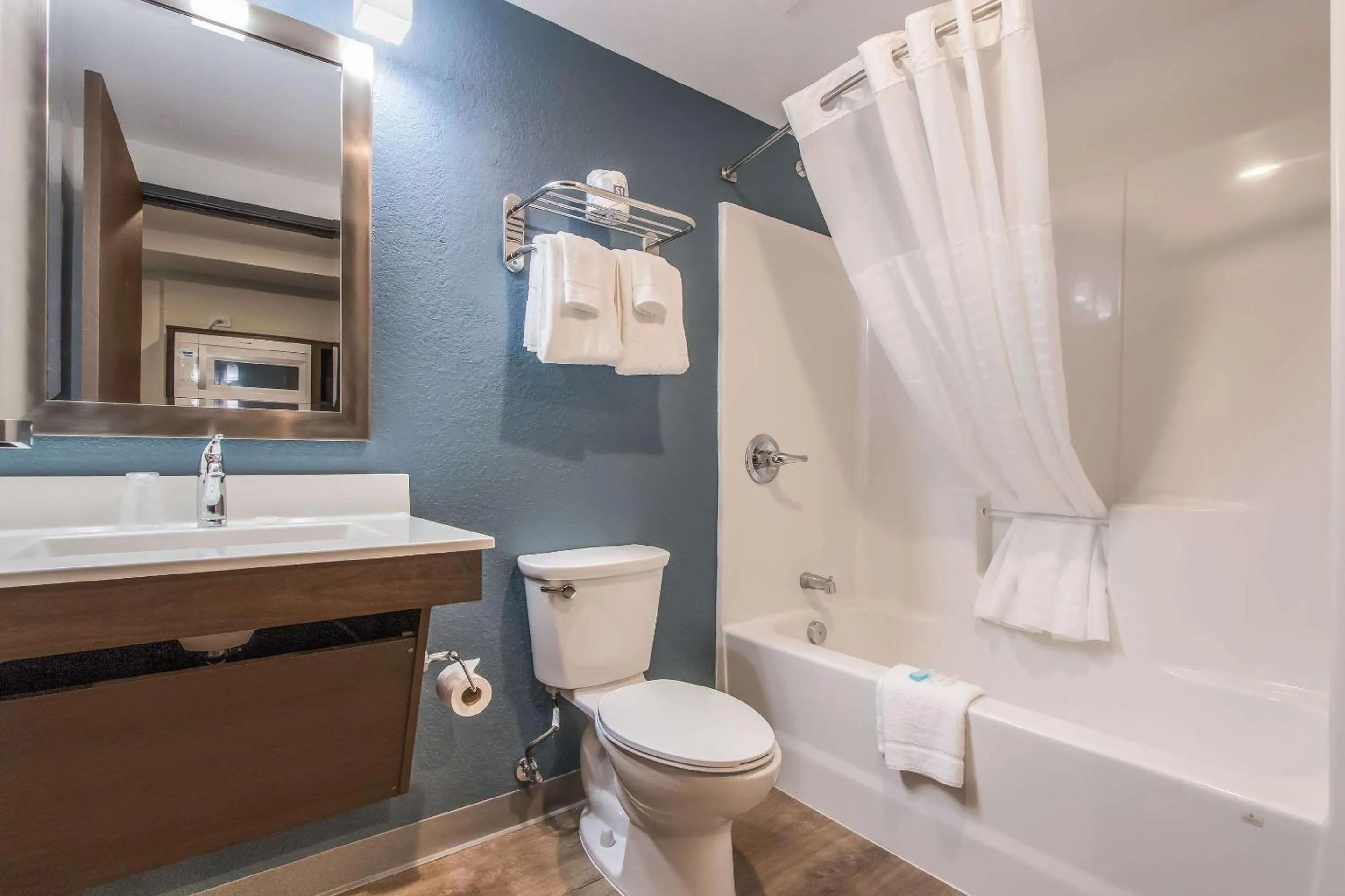 Bathroom in WoodSpring Suites Doral Miami Airport