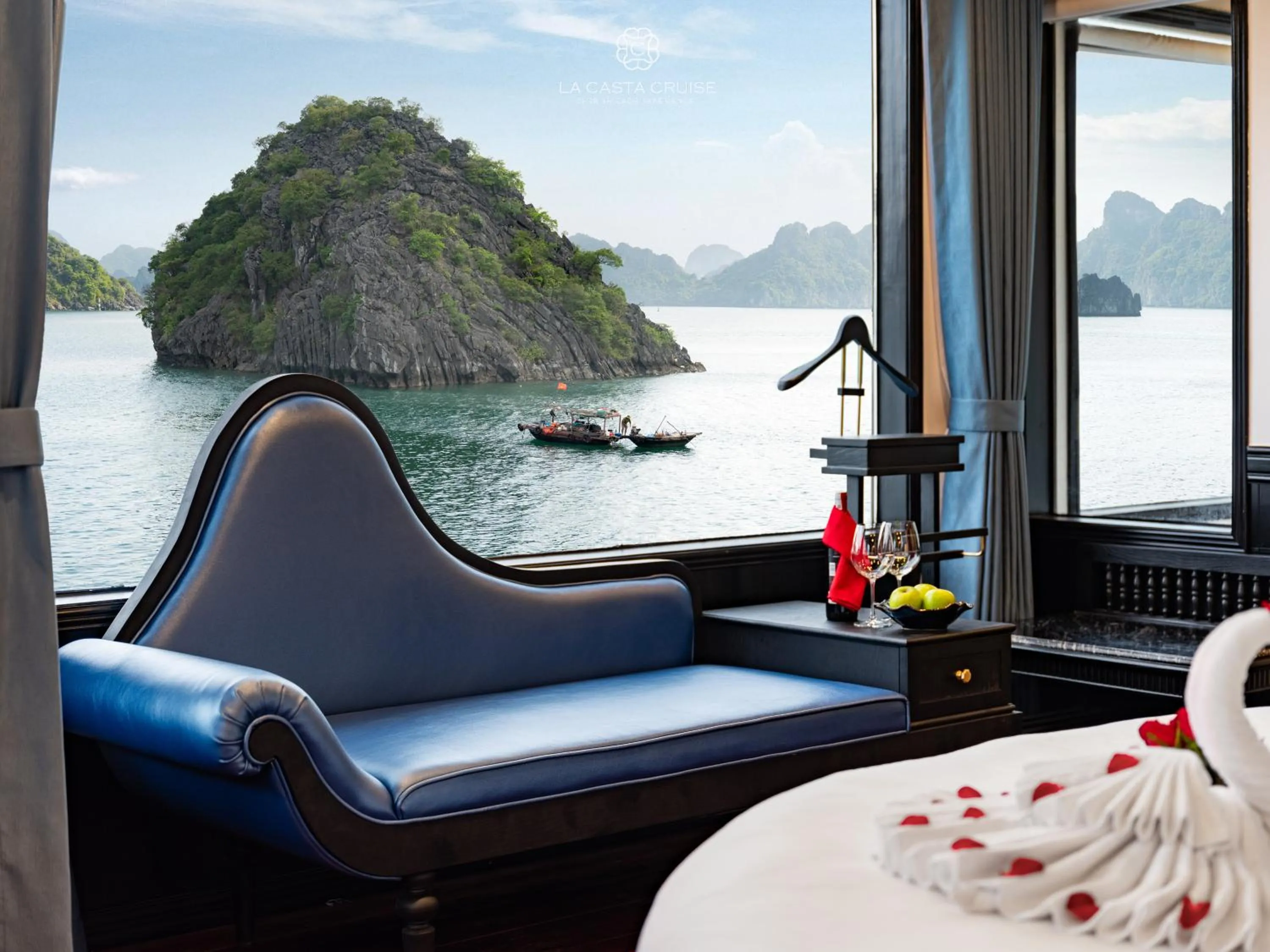 Seating area in La Casta Cruise