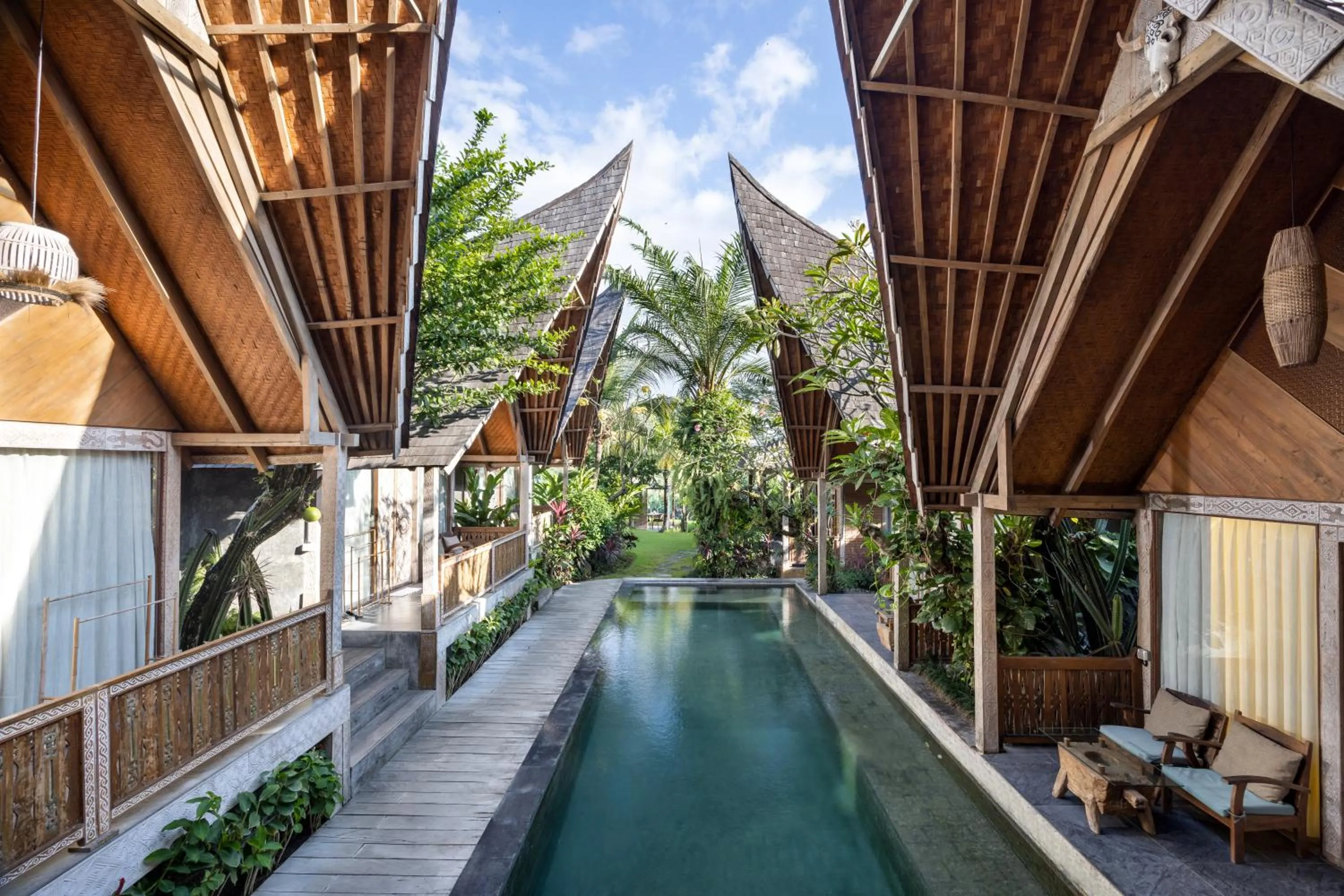 Pool view in Premadhan Cottage Canggu