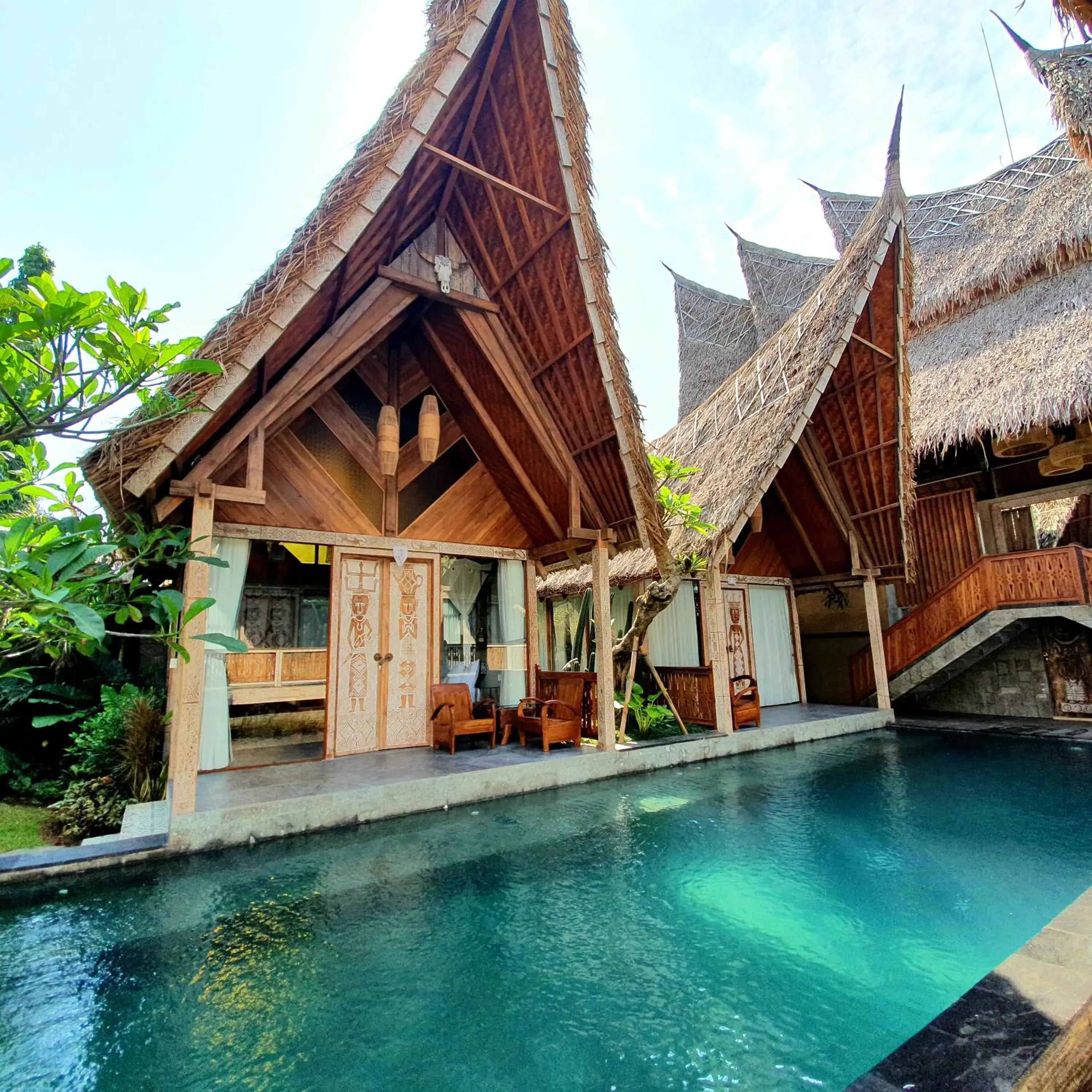 Pool view in Premadhan Cottage Canggu Pool view in Premadhan Cottage Canggu