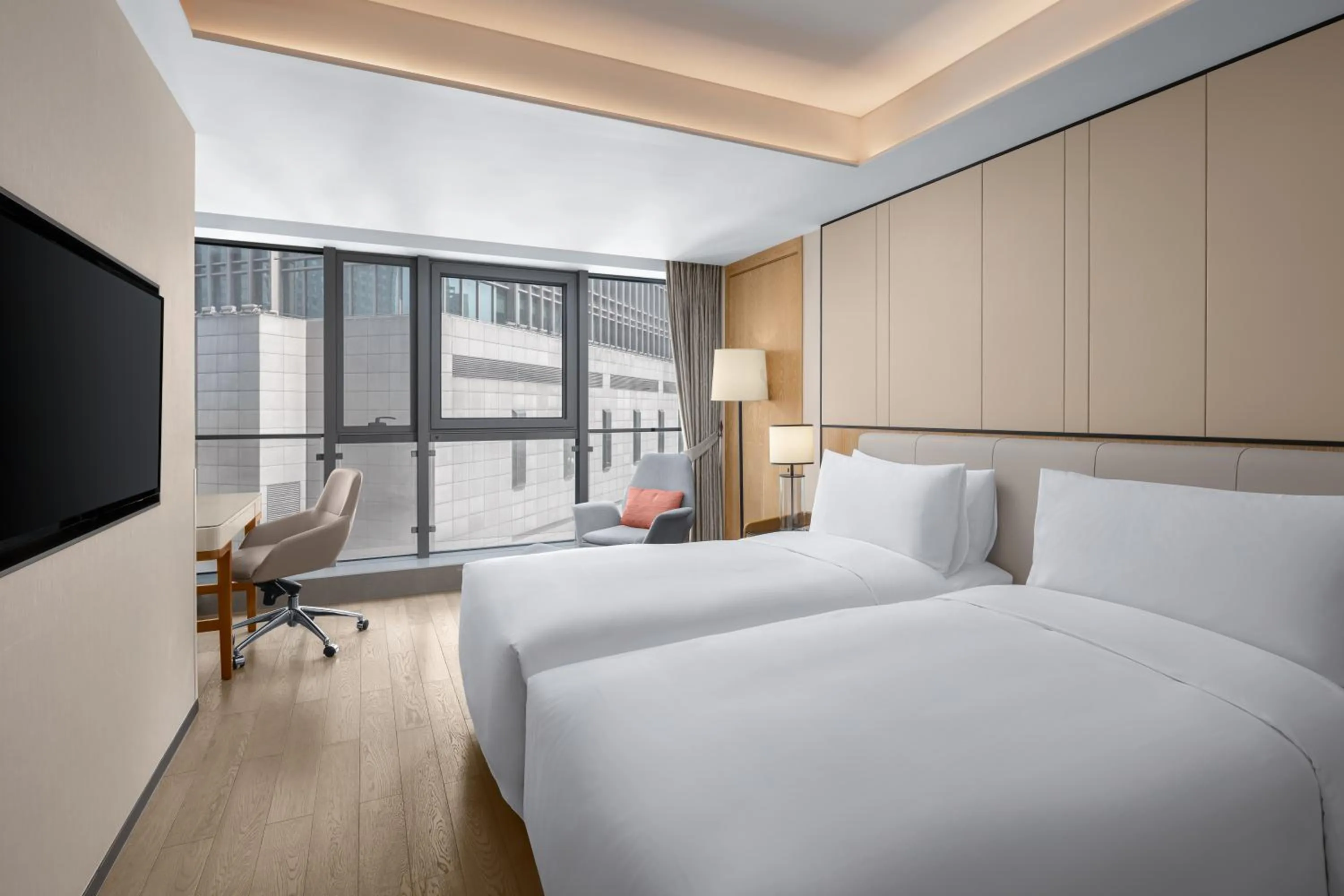 Bed in Marriott Executive Apartments Chongqing