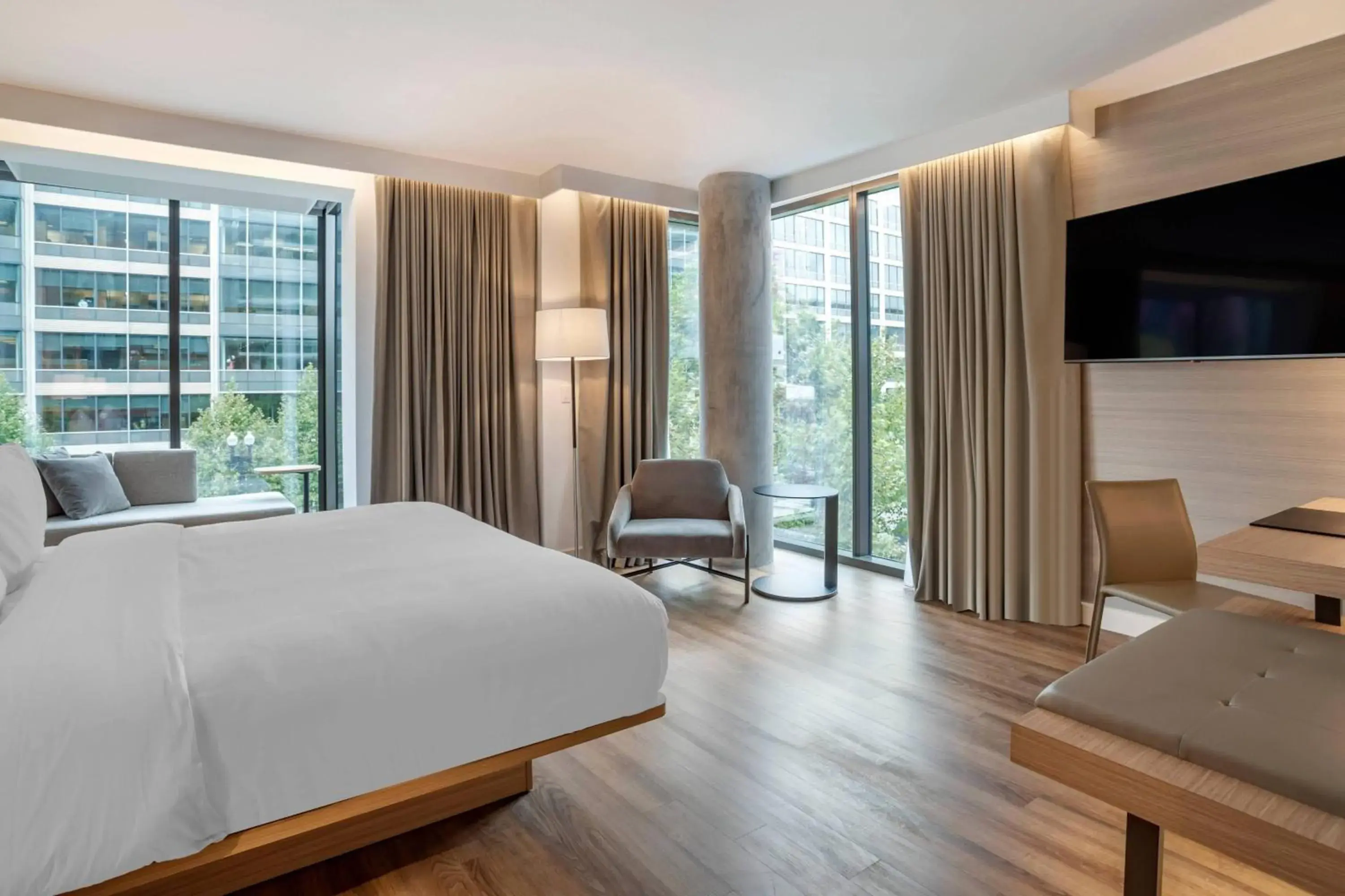 Corner King Room with Tub - Mobility Accessible in AC Hotel by Marriott Washington DC Convention Center Corner King Room with Tub - Mobility Accessible in AC Hotel by Marriott Washington DC Convention Center