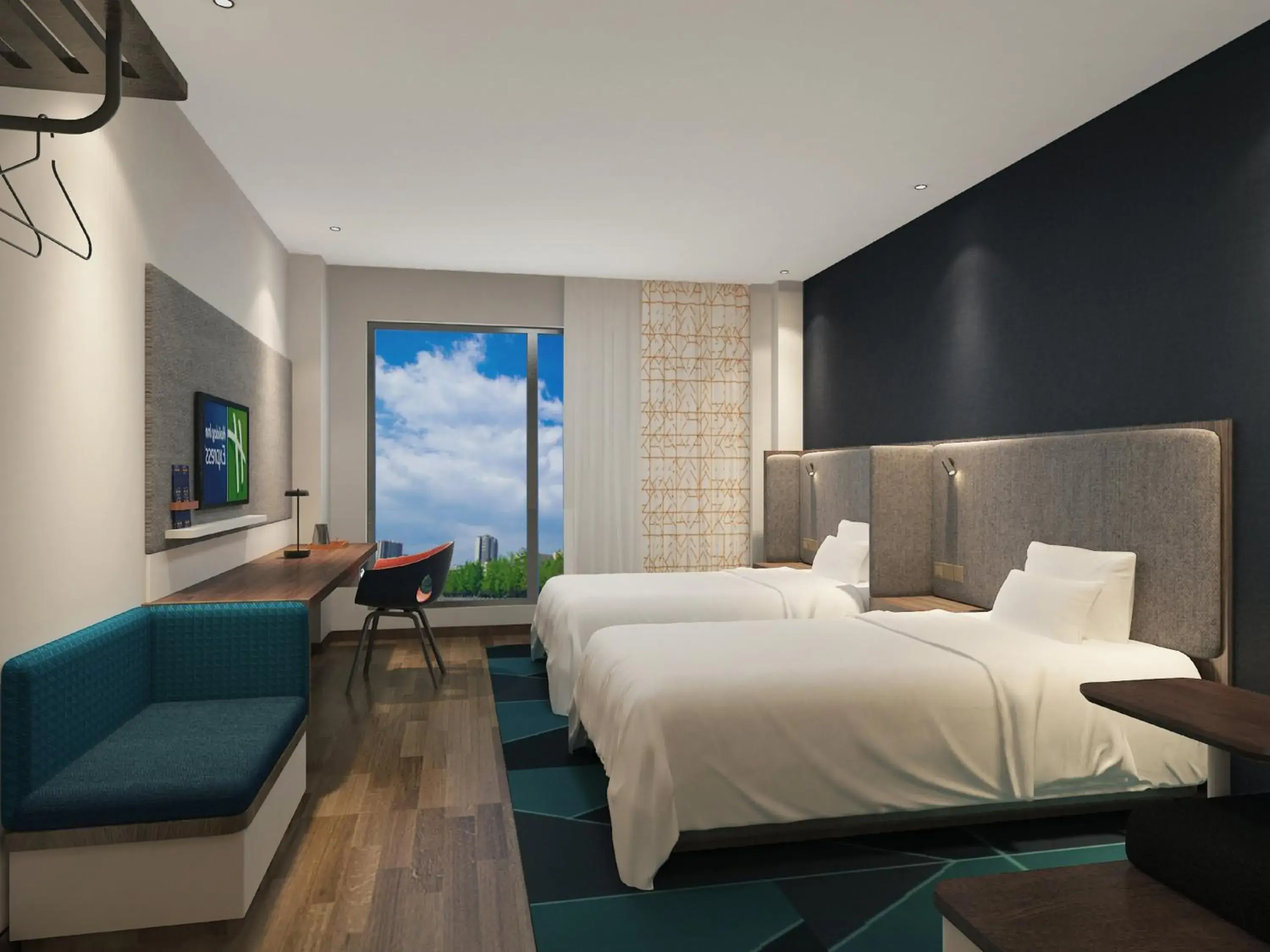 Photo of the whole room, Bed in Holiday Inn Express Pengzhou Downtown by IHG Photo of the whole room, Bed in Holiday Inn Express Pengzhou Downtown by IHG