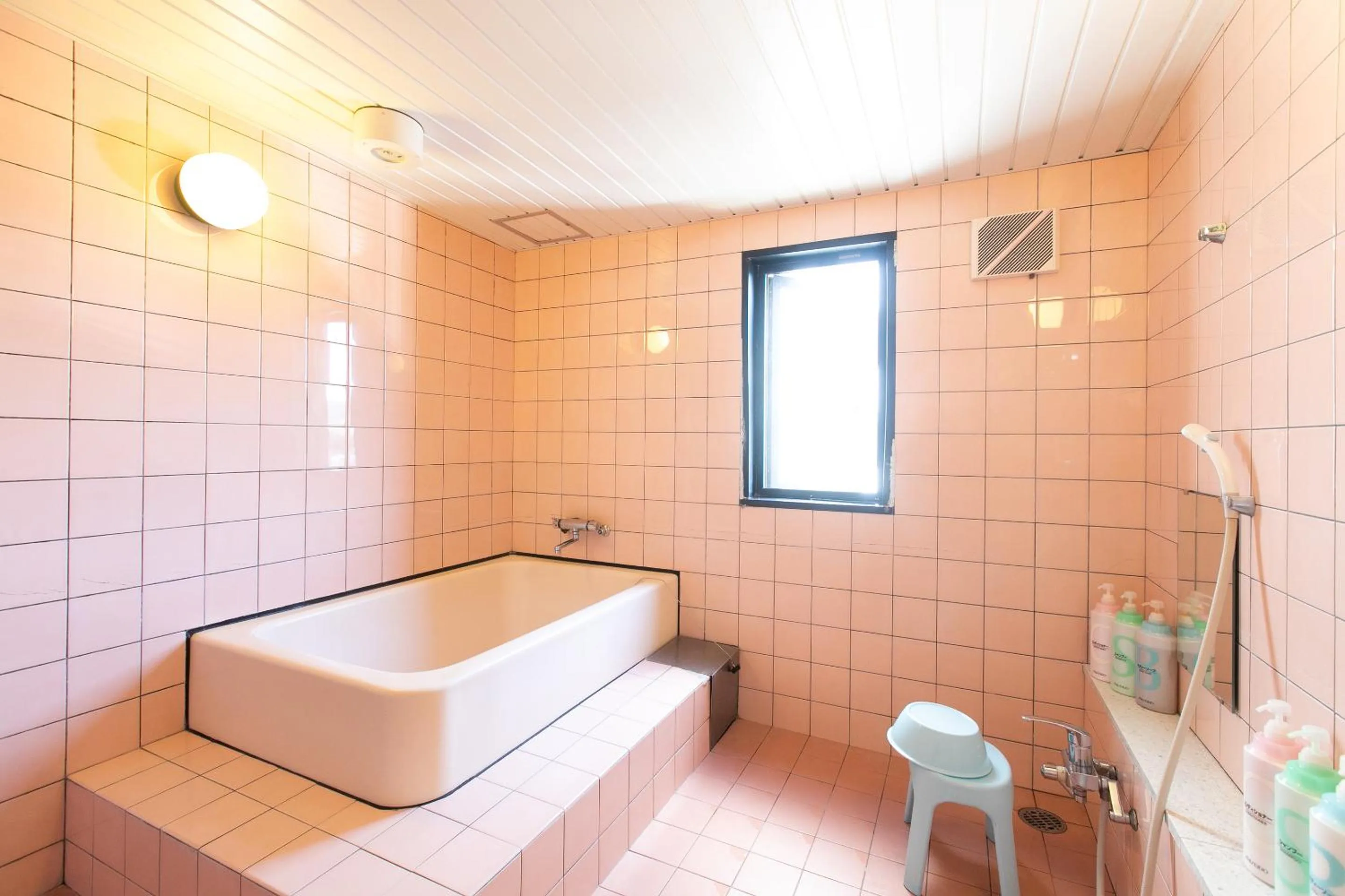 Bathroom, Bed in Tabist Raika Hiroshima Miyoshi