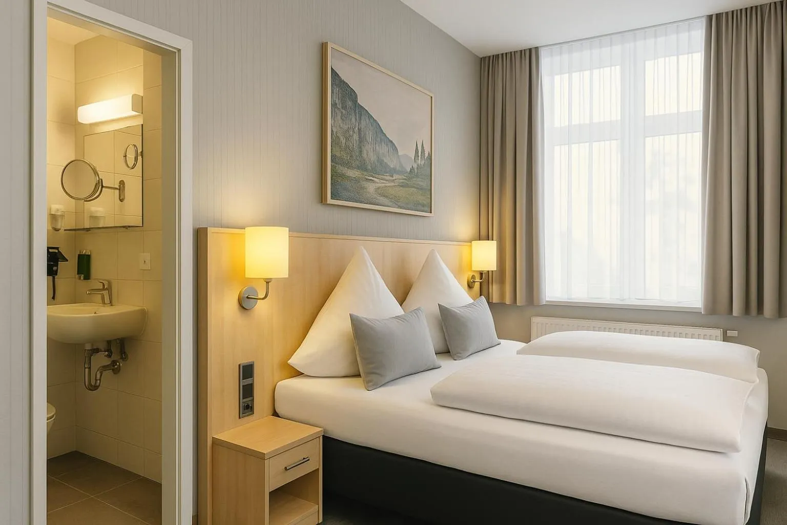 Photo of the whole room, Bed in Konsum Berghotel Oberhof