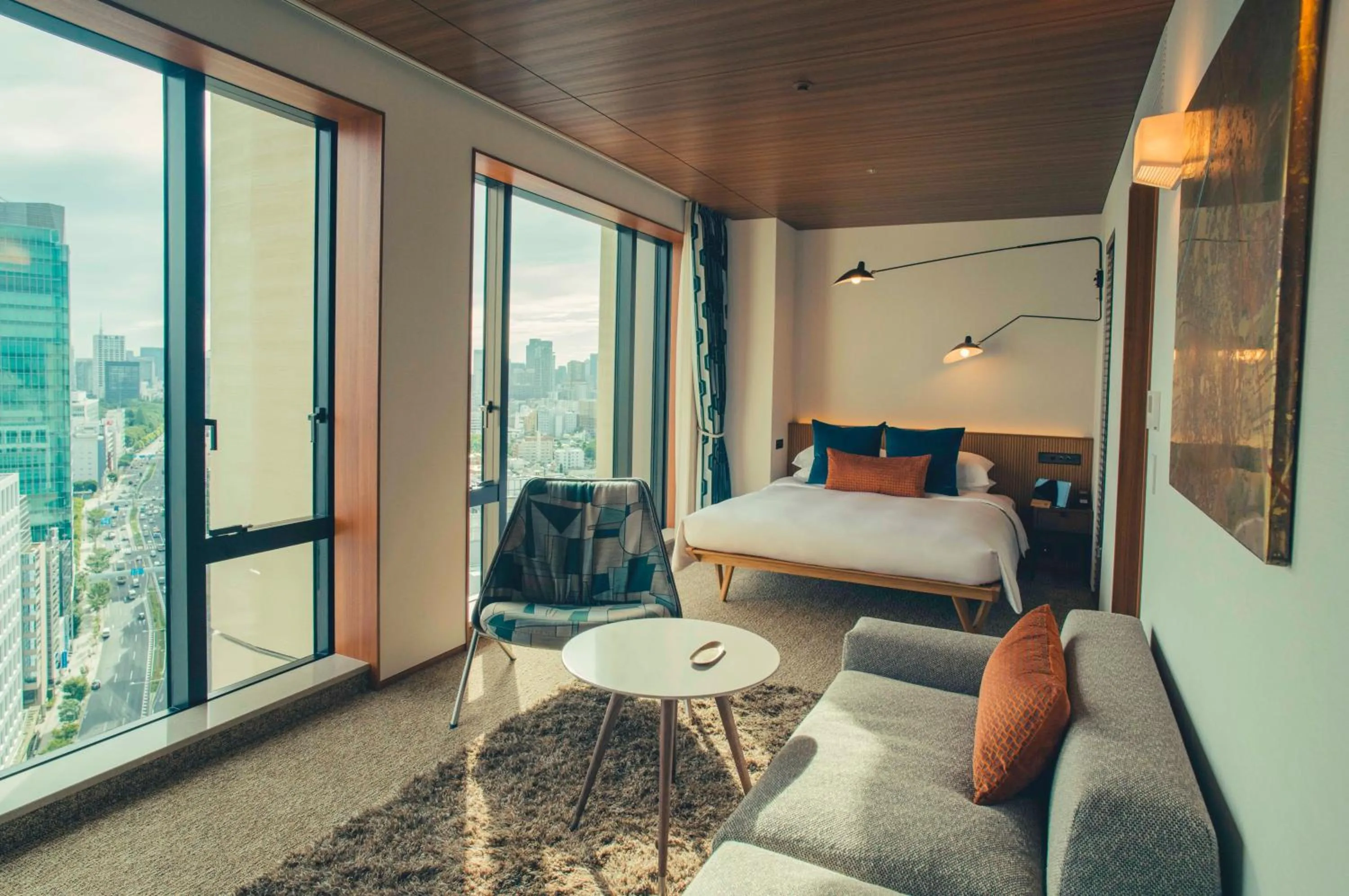 Bed in THE AOYAMA GRAND HOTEL