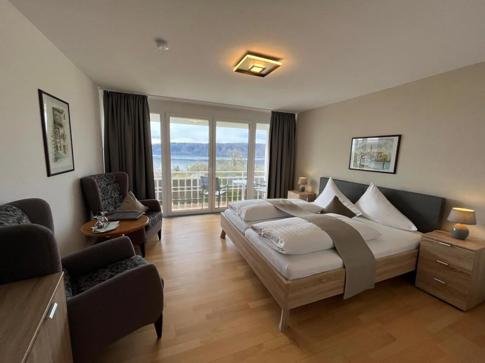 Balcony/Terrace, Bed in Hotel Landhaus Sternen
