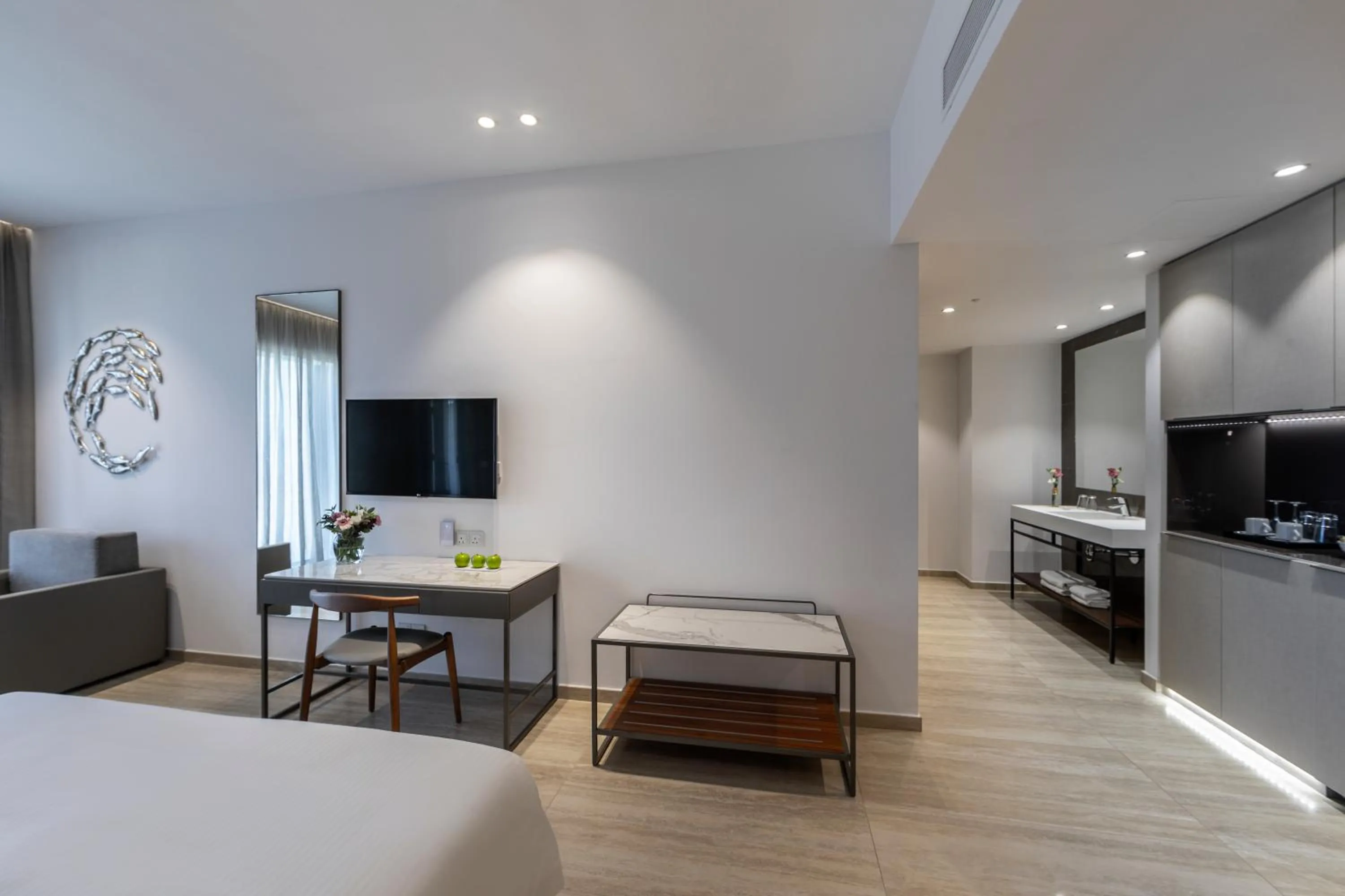 Coffee/tea facilities, Bed in Aliathon Ionian