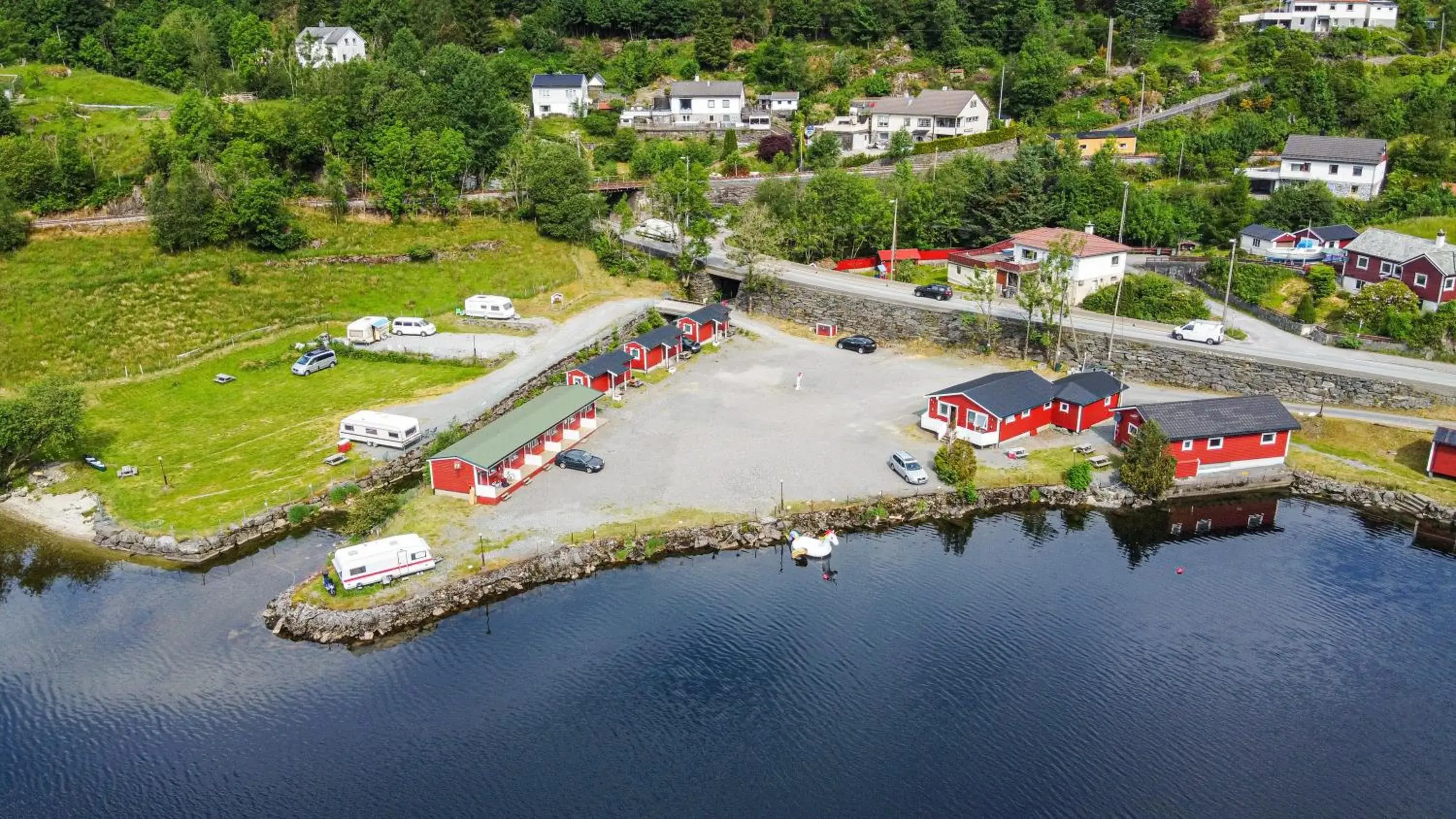 Bird's eye view in Grimen Camping Bird's eye view in Grimen Camping