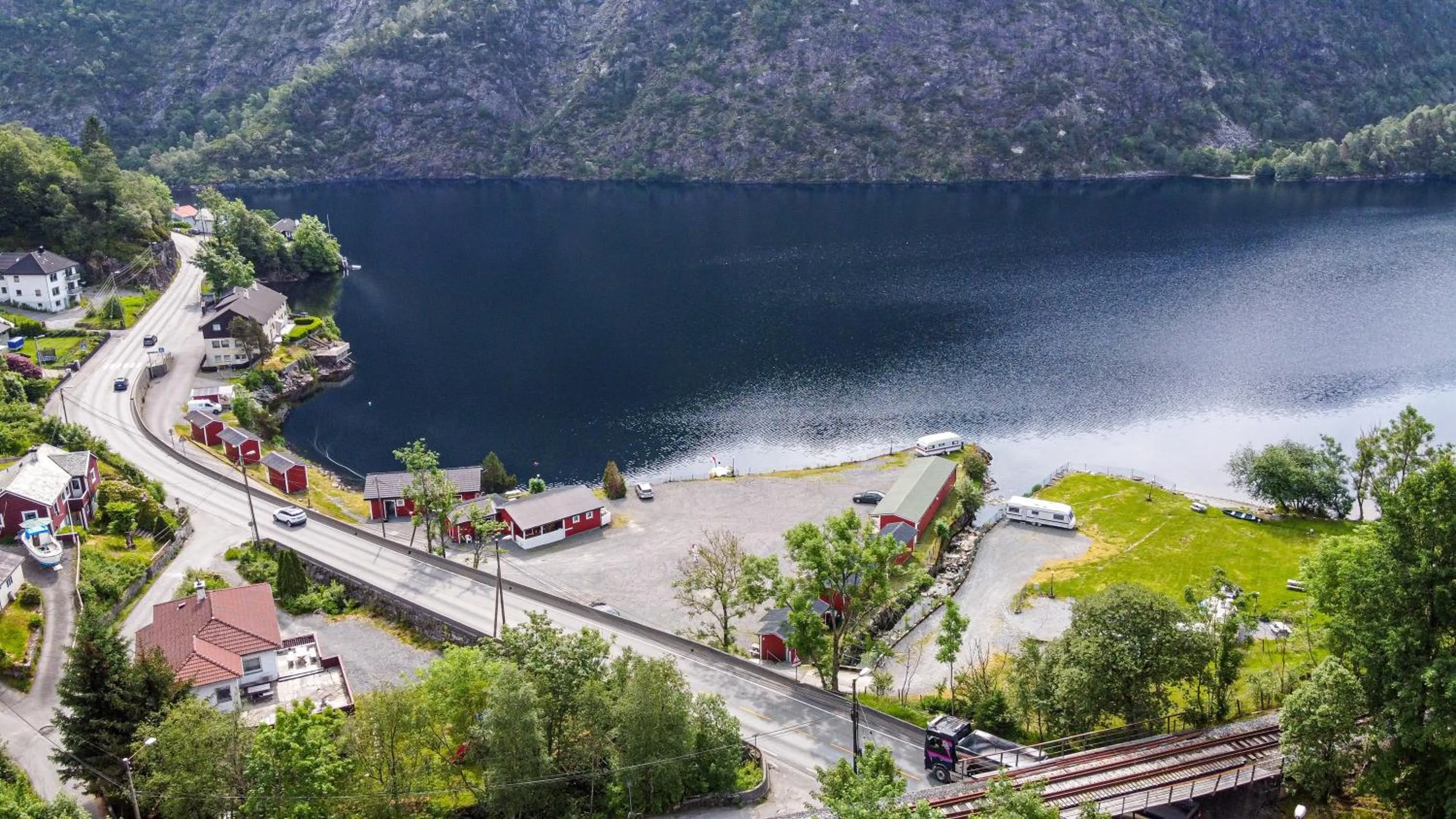 Facade/entrance in Grimen Camping